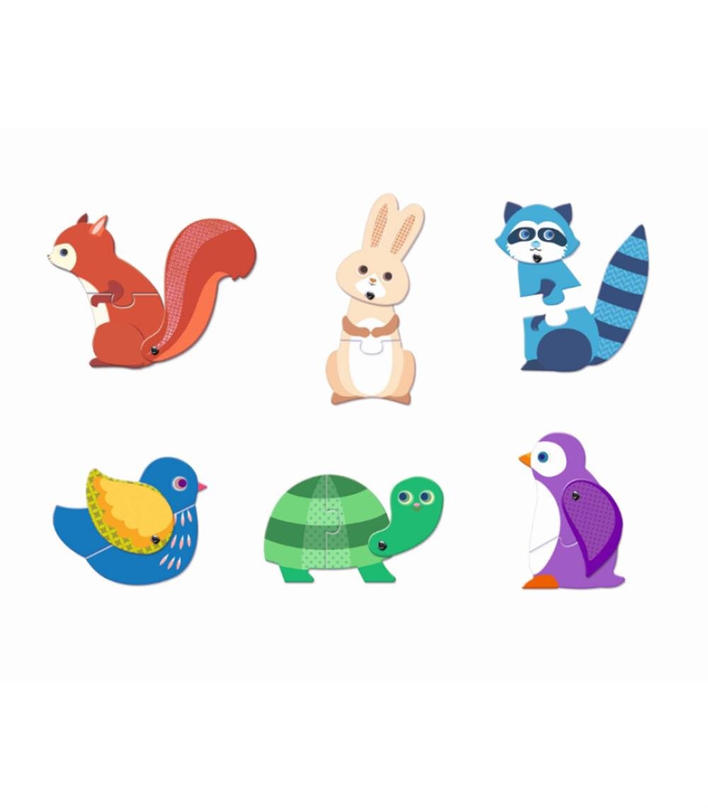 Djeco İkili Puzzle - Articulo Animals