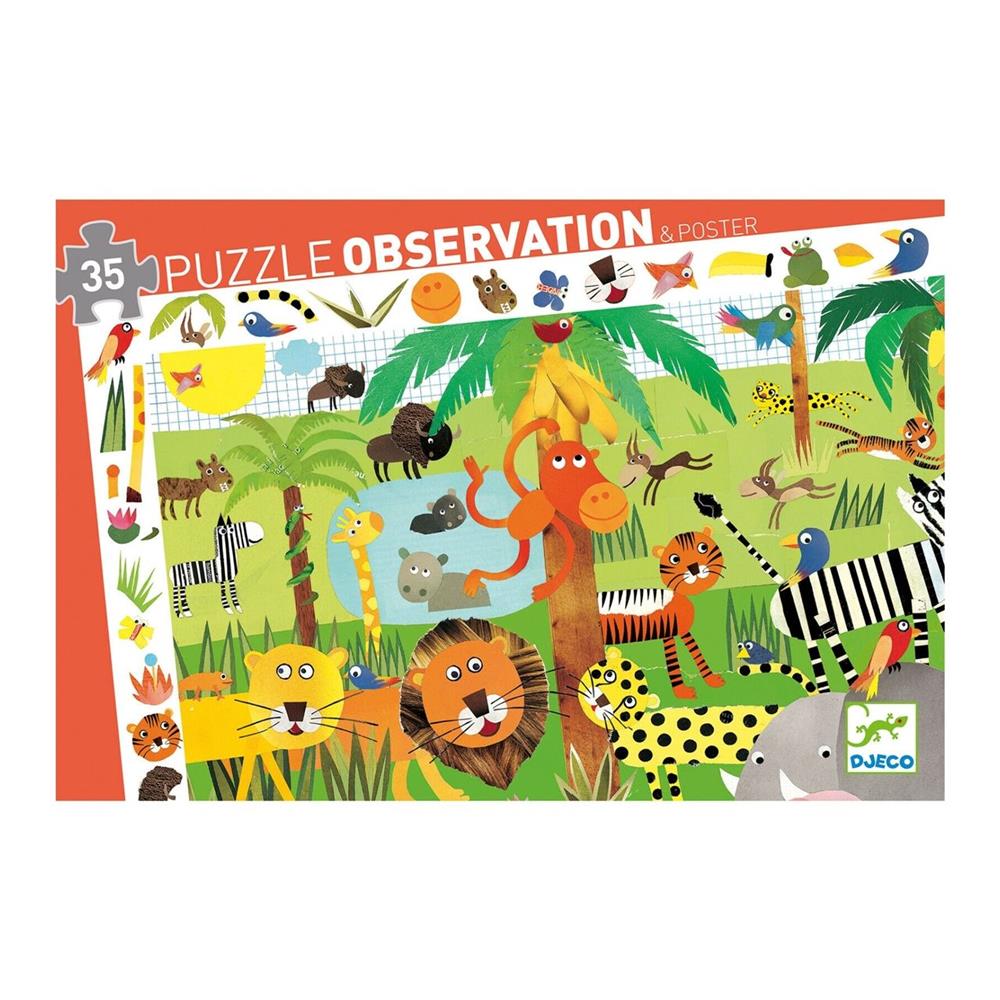 Djeco Klasik Puzzle 35 Parça - Jungle