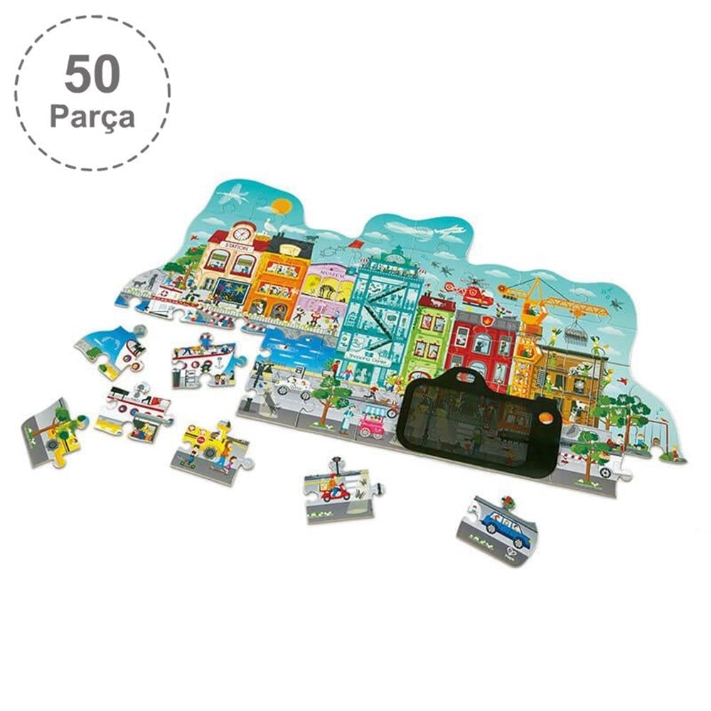 Hape Puzzle Hareketli Şehir Yapbozu