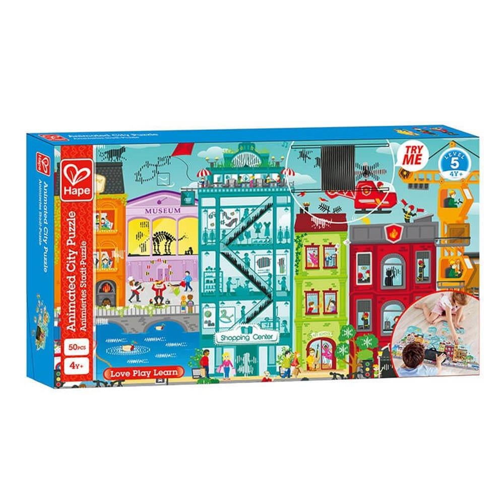 Hape Puzzle Hareketli Şehir Yapbozu