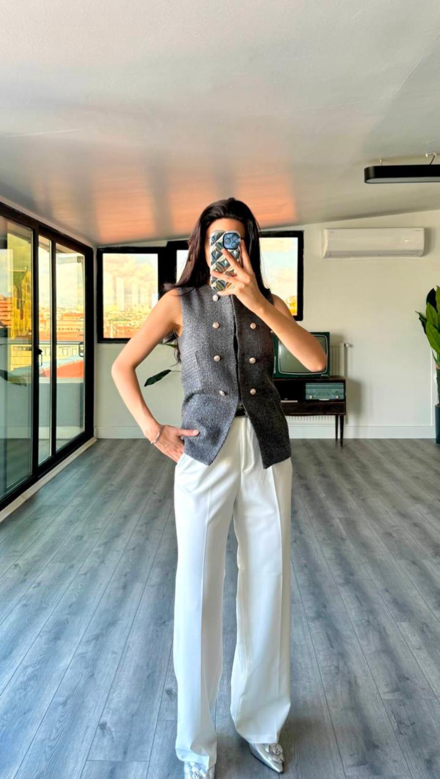 CHANEL FABRIC YELEK FÜME