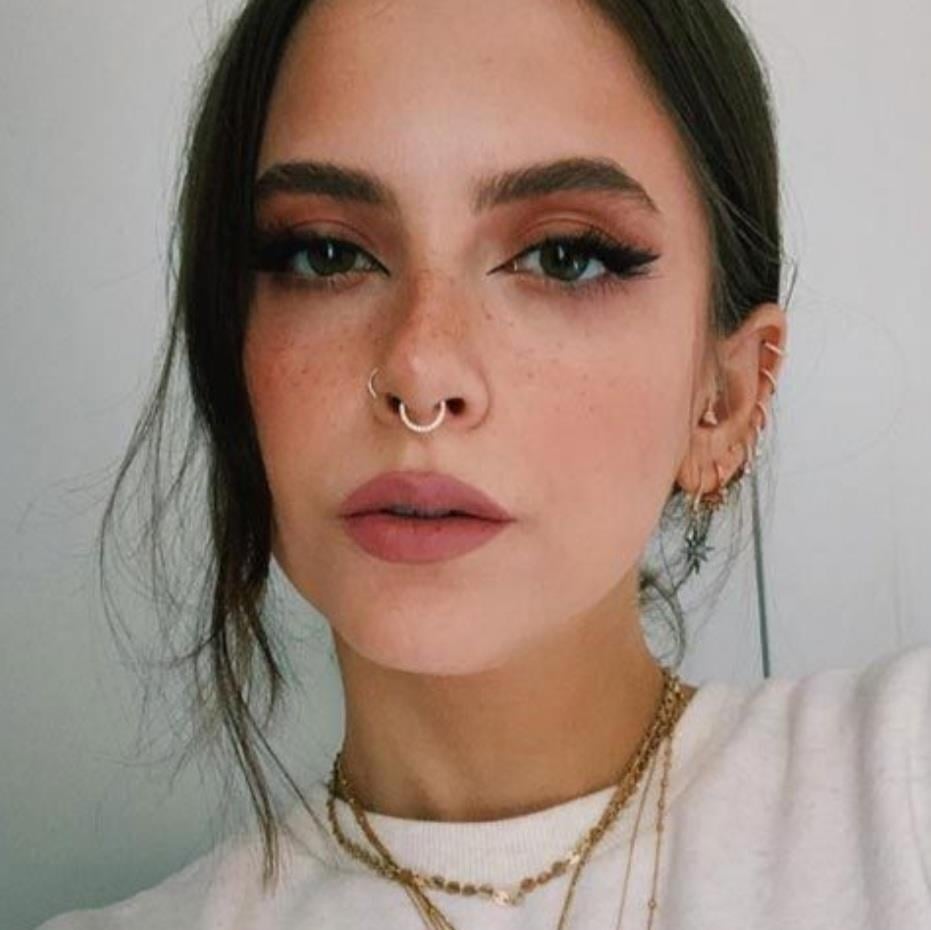 10 mm Silver Cerrahi Çelik Düz Halka Helix Piercing Lob Kıkırdak Rook Daith Conch