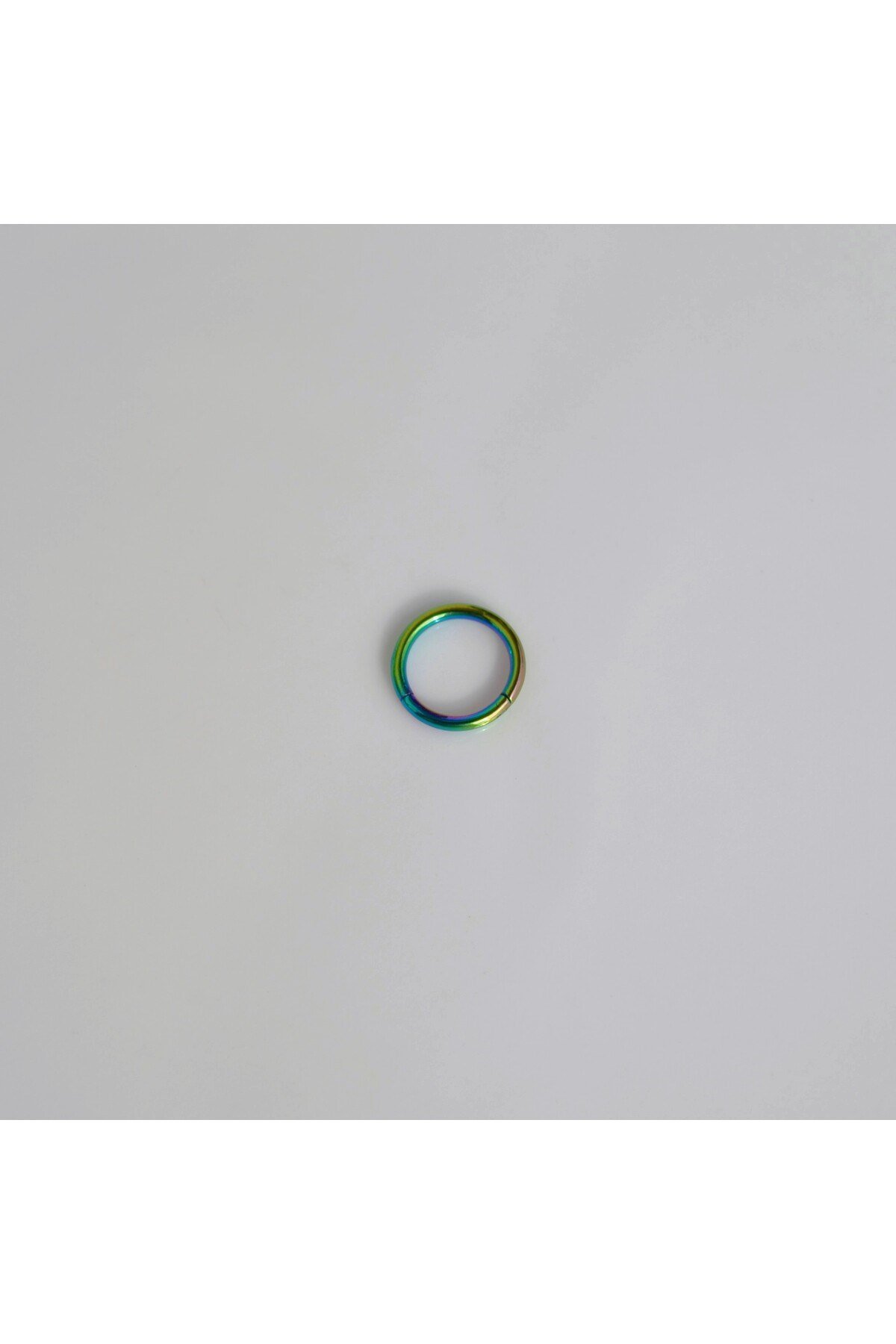 316 L Çelik Küçük Düz Halka Göbek Piercingi 8 mm Hologram Renk