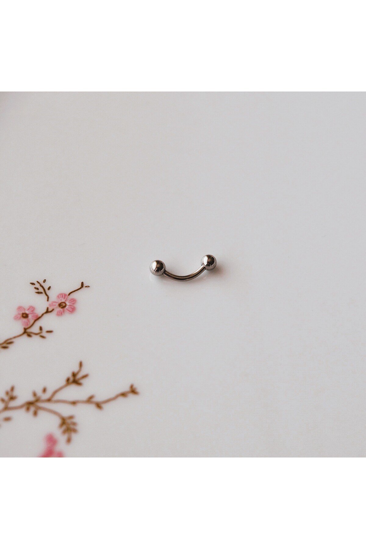 6 mm Cerrahi Çelik Gümüş Renkli İki Ucu Top Piercing Tragus Helix Conch Lob Daith