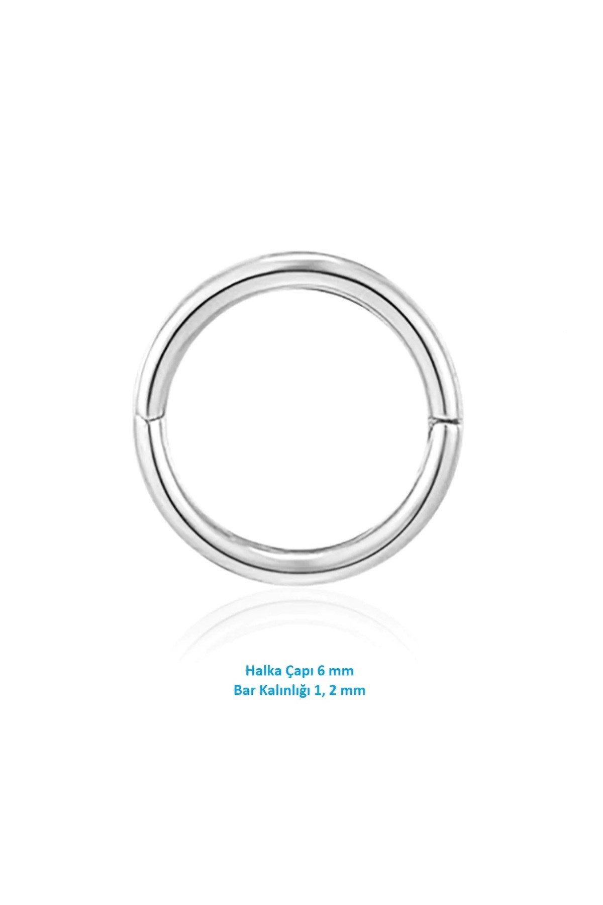 6 mm Silver Cerrahi Çelik Düz Halka Tragus Piercing Helix Kıkırdak Rook Daith