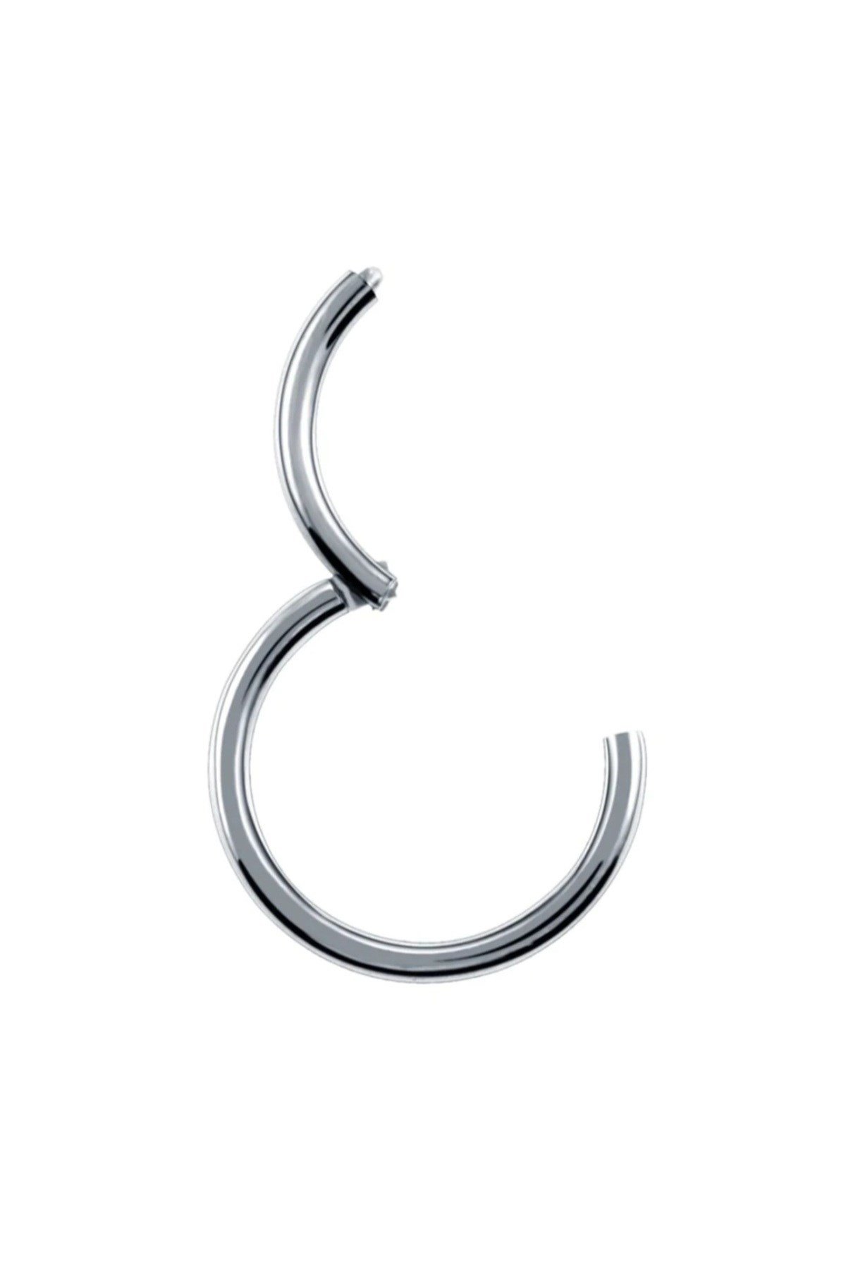 6 mm Silver Cerrahi Çelik Düz Halka Tragus Piercing Helix Kıkırdak Rook Daith
