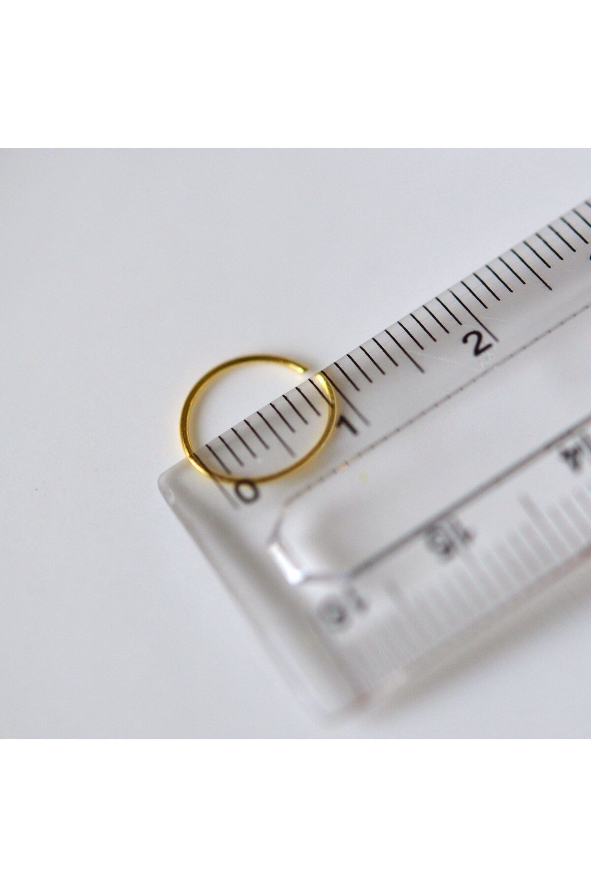 925 Ayar Gümüş Halka Hızma Burun Piercing 10 mm Gold