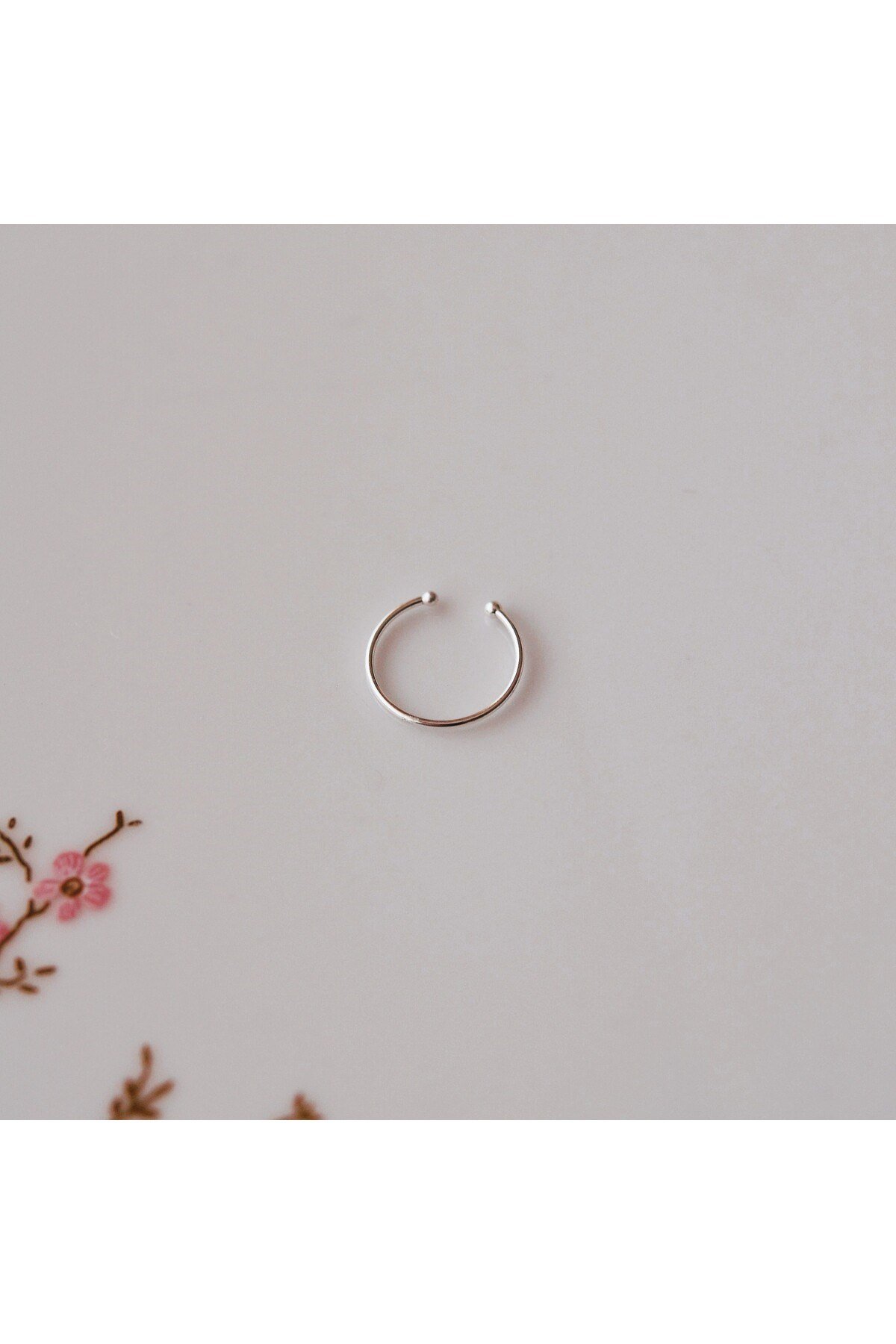 925 Ayar Gümüş Sıkıştırmalı Halka Hızma Delik Gerektirmeyen Hızma Fake Piercing