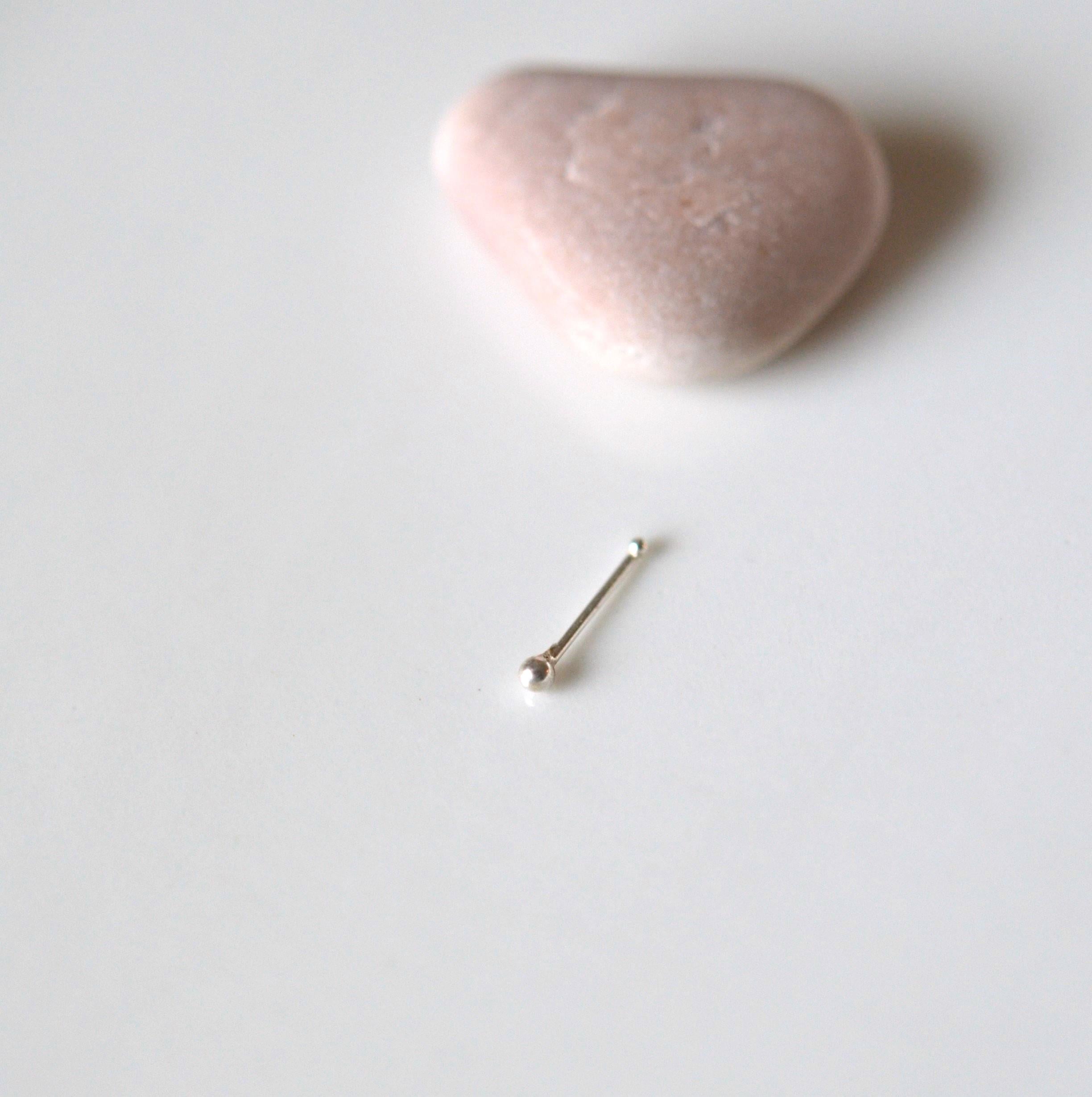925 Ayar Gümüş Top Hızma Mini Top Burun Piercing