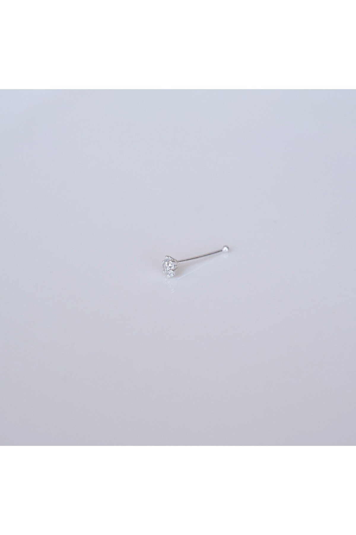 925 Ayar Tektaş Hızma Taşlı Burun Piercing 2 mm