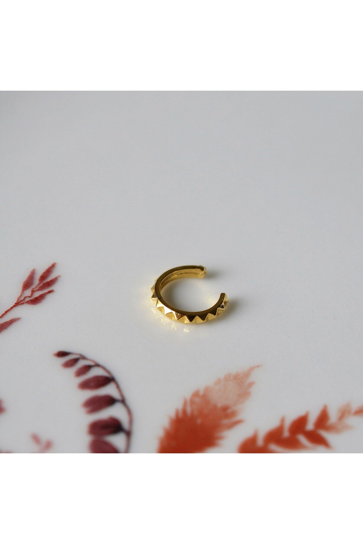 Altın Kaplama Gold İnce Earcuff Sıkıştırma Kıkırdak