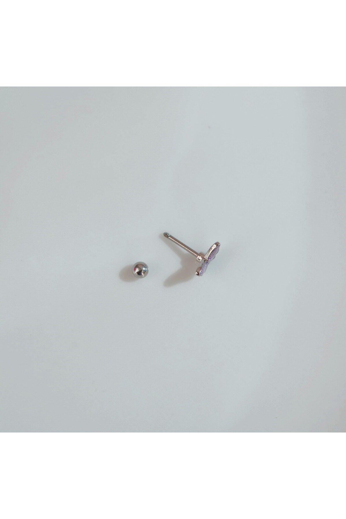 Bakır Renk Kelebekli Piercing Helix Kıkırdak Conch Lob Silver