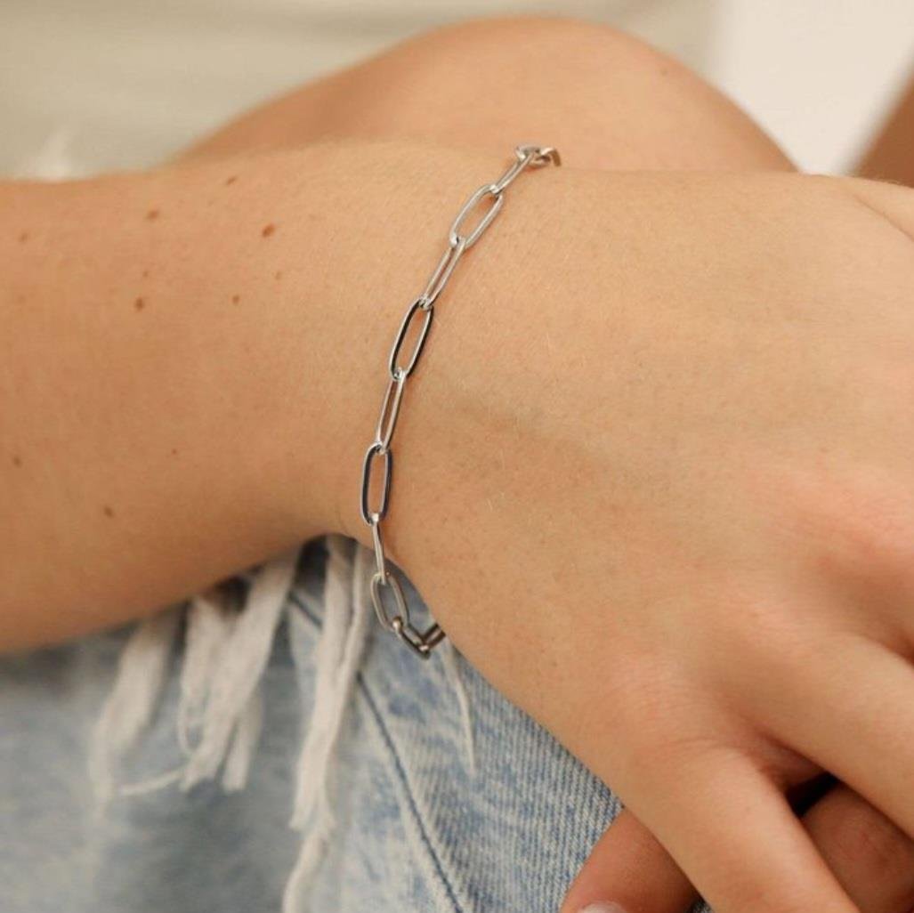 Çelik Bileklik Unisex Ataç Model Hediyelik Çelik Bileklik