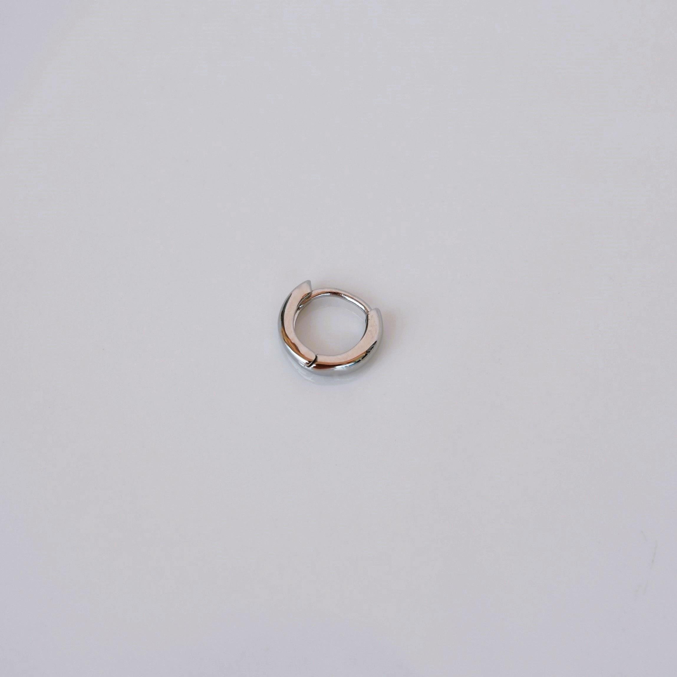 Çelik Düz Halka Tragus Helix Kıkırdak Lobe Piercing Silver Renk