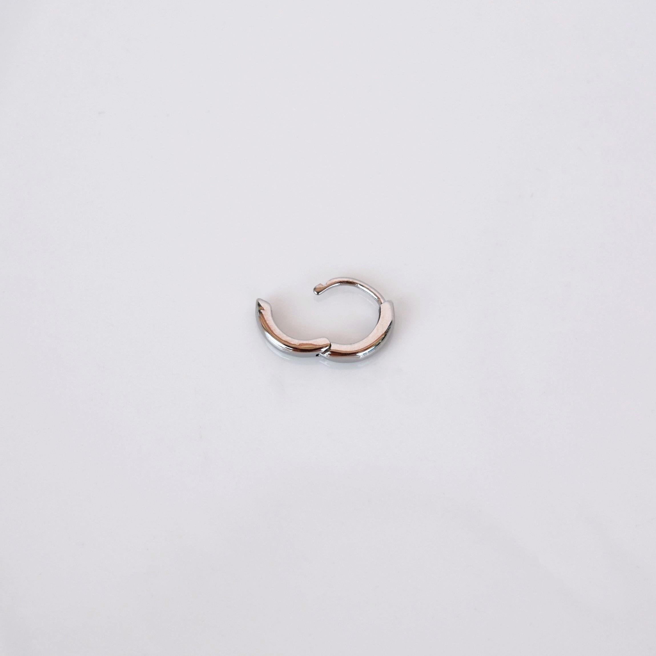 Çelik Düz Halka Tragus Helix Kıkırdak Lobe Piercing Silver Renk