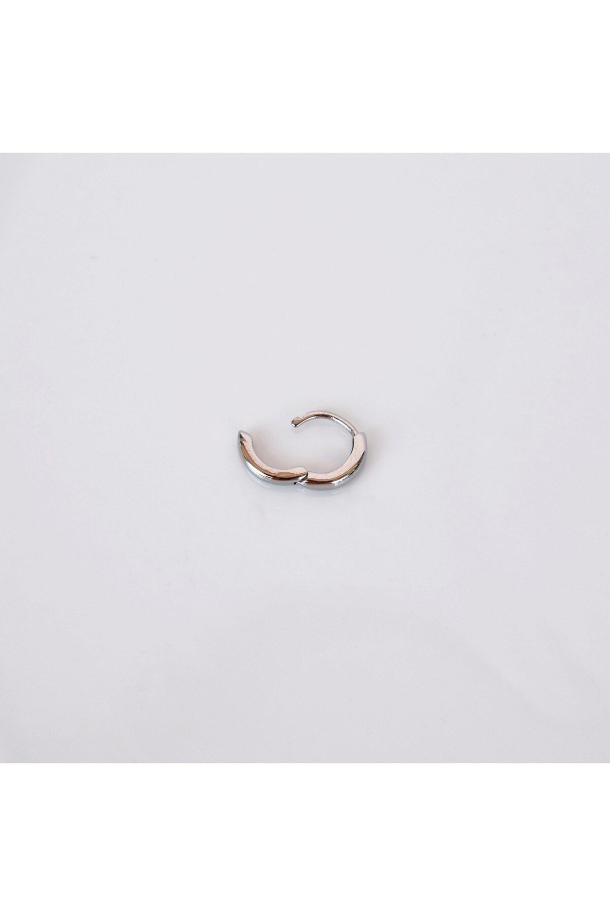 Çelik Düz Halka Tragus Helix Kıkırdak Lobe Piercing Silver Renk