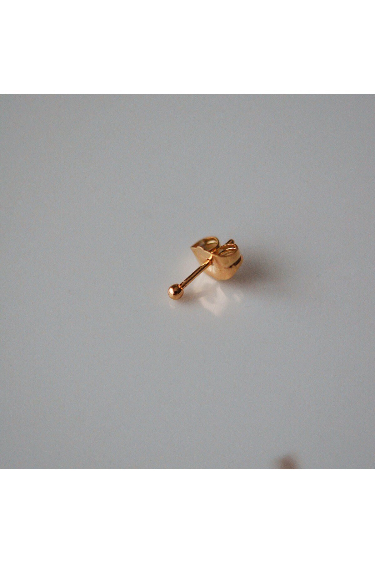 Çelik Rose Gold Top Küpe 2 mm Tek Adet