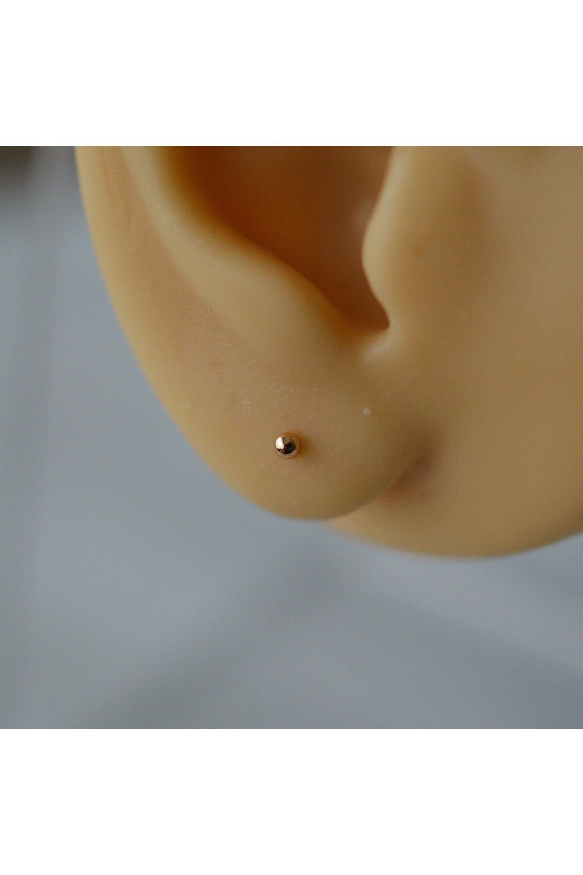 Çelik Rose Gold Top Küpe 2 mm Tek Adet