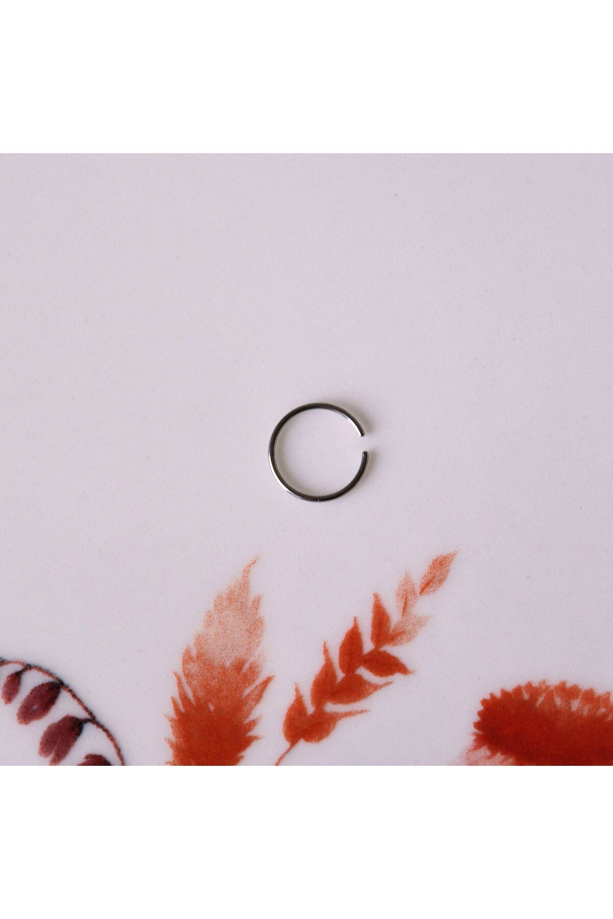 Cerrahi Çelik 10 Mm Silver Renk Çelik Halka Burun Piercing Halka Hızma