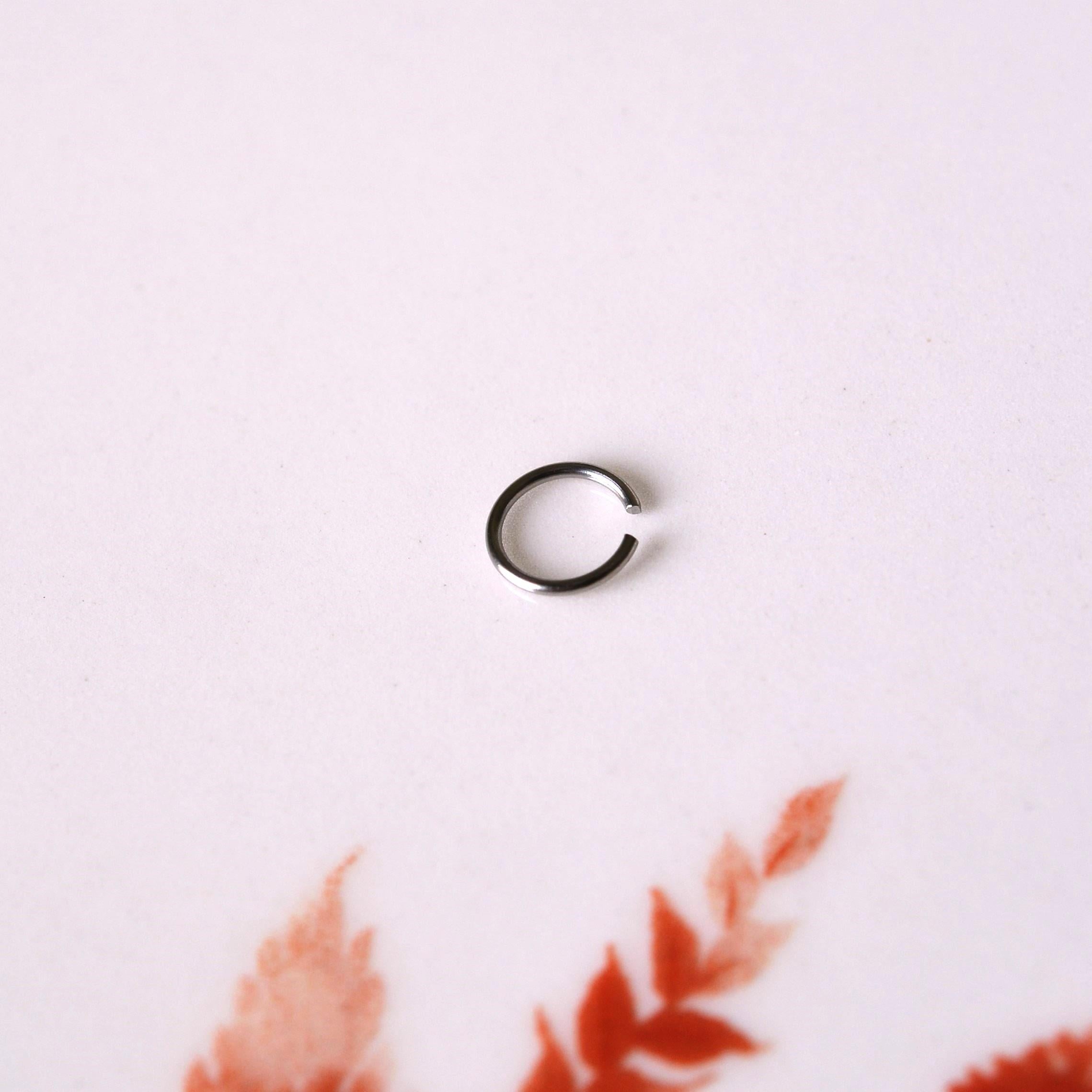 Cerrahi Çelik 6 mm Silver Renk Çelik Halka Burun Pİercing Halka Hızma