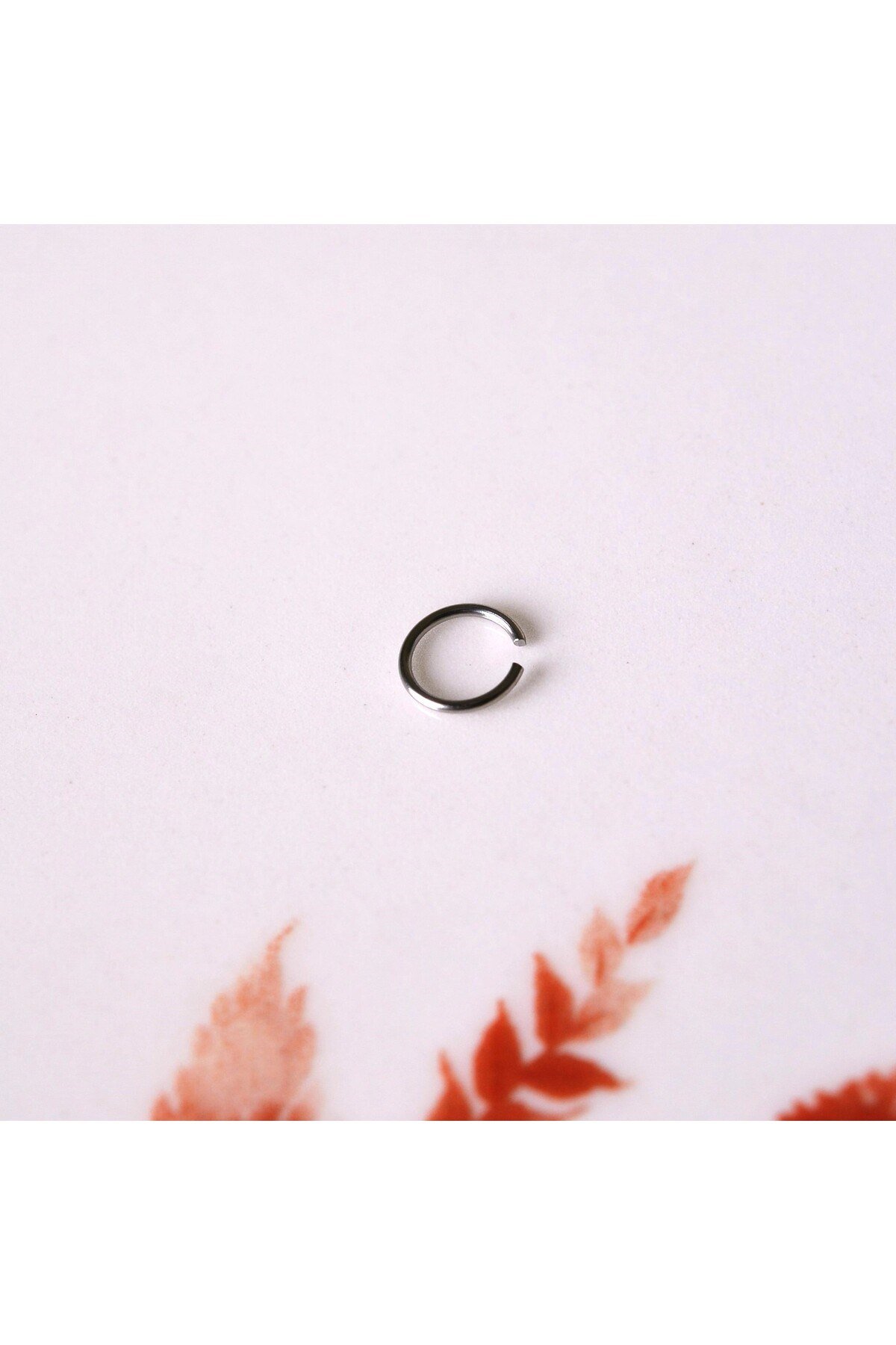 Cerrahi Çelik 6 mm Silver Renk Çelik Halka Burun Piercing Halka Hızma