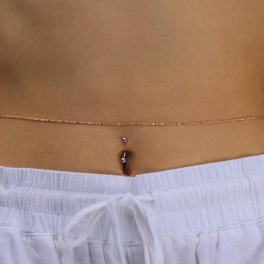 Cerrahi Çelik 8 mm İki Ucu Toplu Minimal Göbek Piercingi Silver Renkli