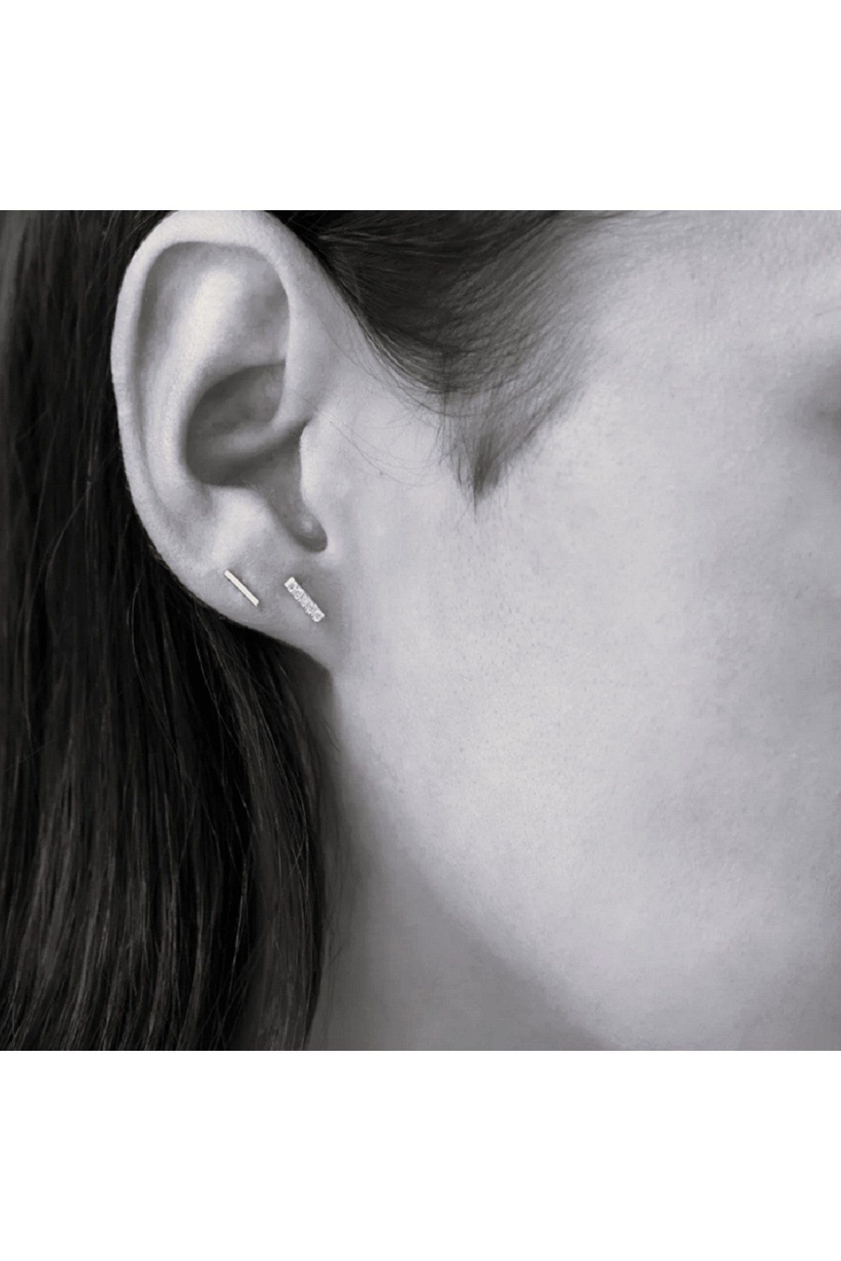 Cerrahi Çelik Düz Çubuk Tragus Piercing Helix Kıkırdak Anti Helix Silver Renk