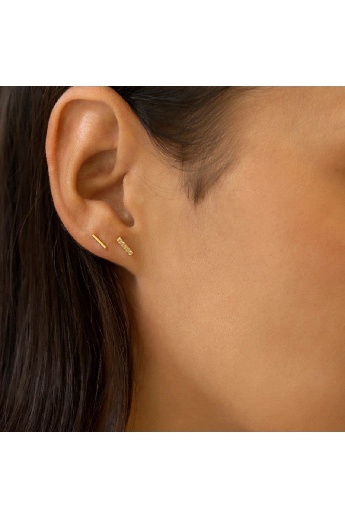 Cerrahi Çelik Düz Çubuk Tragus Piercing Helix Kıkırdak Anti Helix Gold Renk