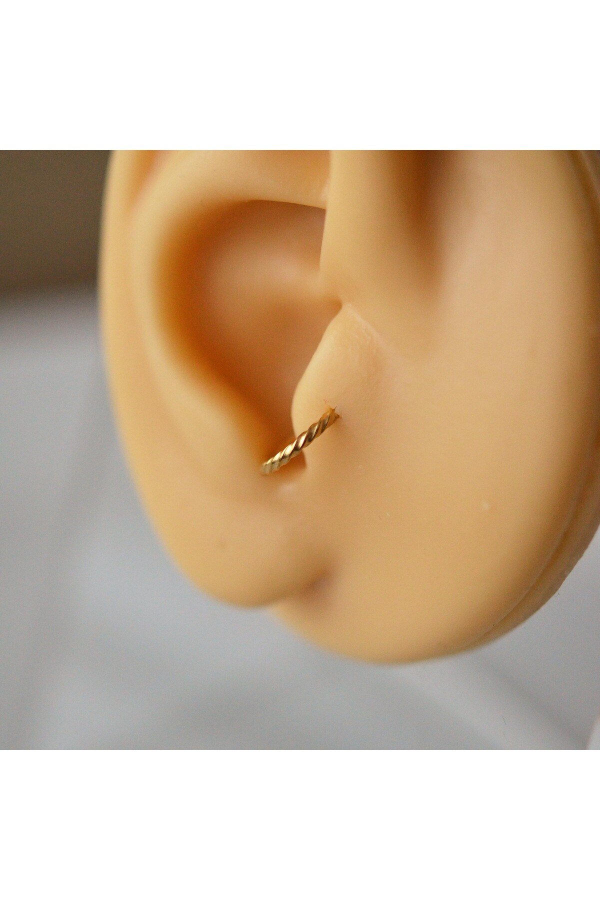 Cerrahi Çelik Gold Burgu Tragus Helix Piercing Kıkırdak
