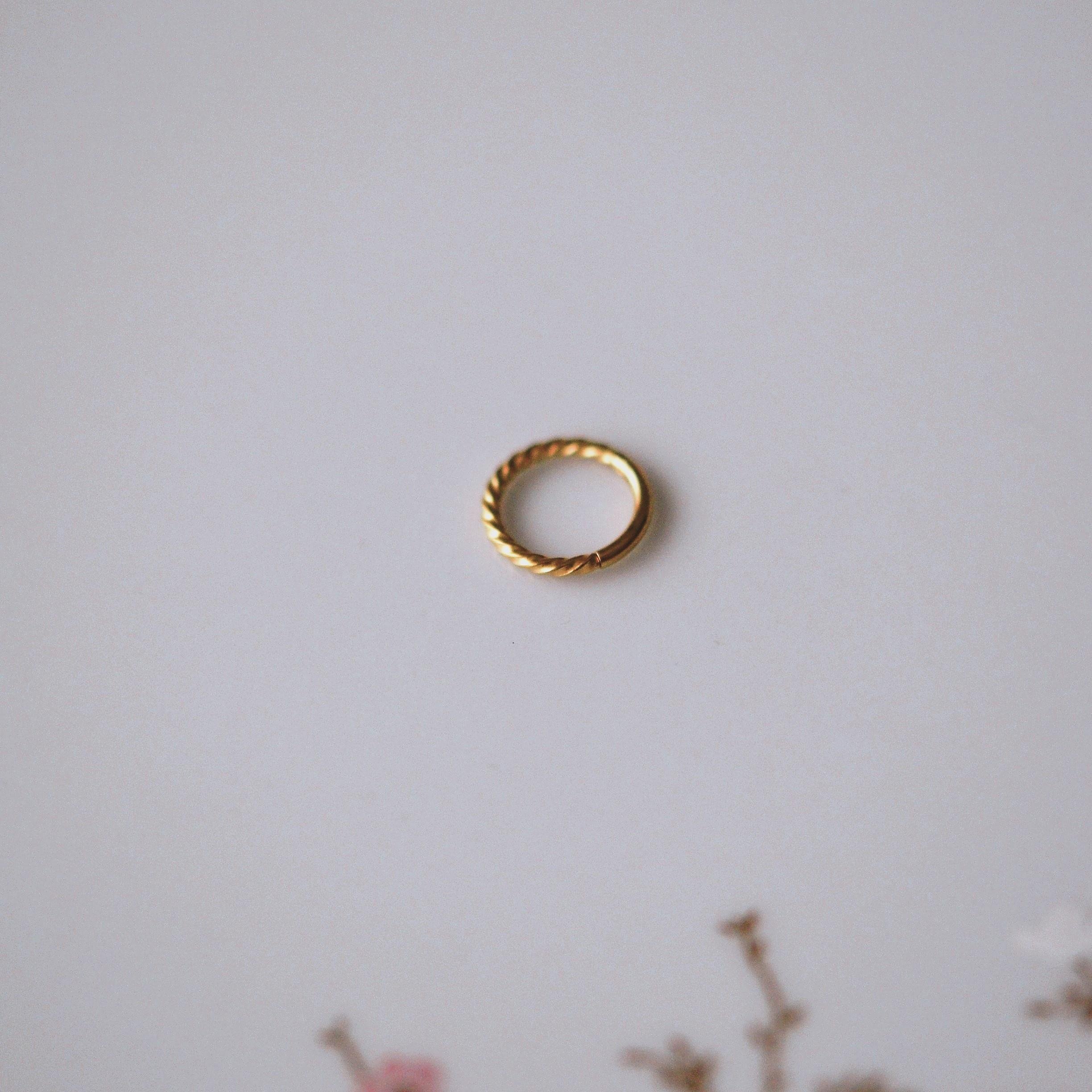 Cerrahi Çelik Gold Burgu Tragus Helix Piercing Kıkırdak