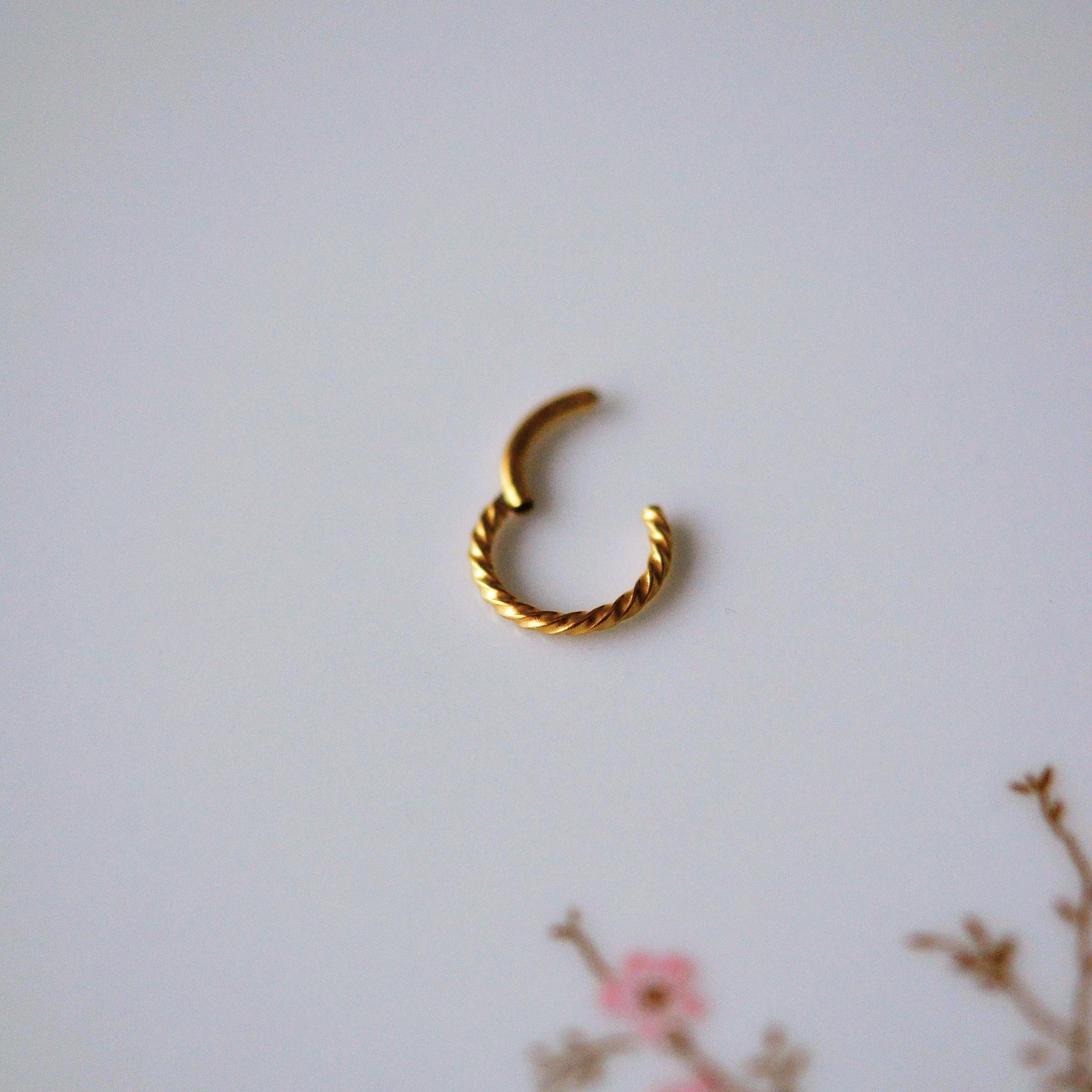 Cerrahi Çelik Gold Burgu Tragus Helix Piercing Kıkırdak