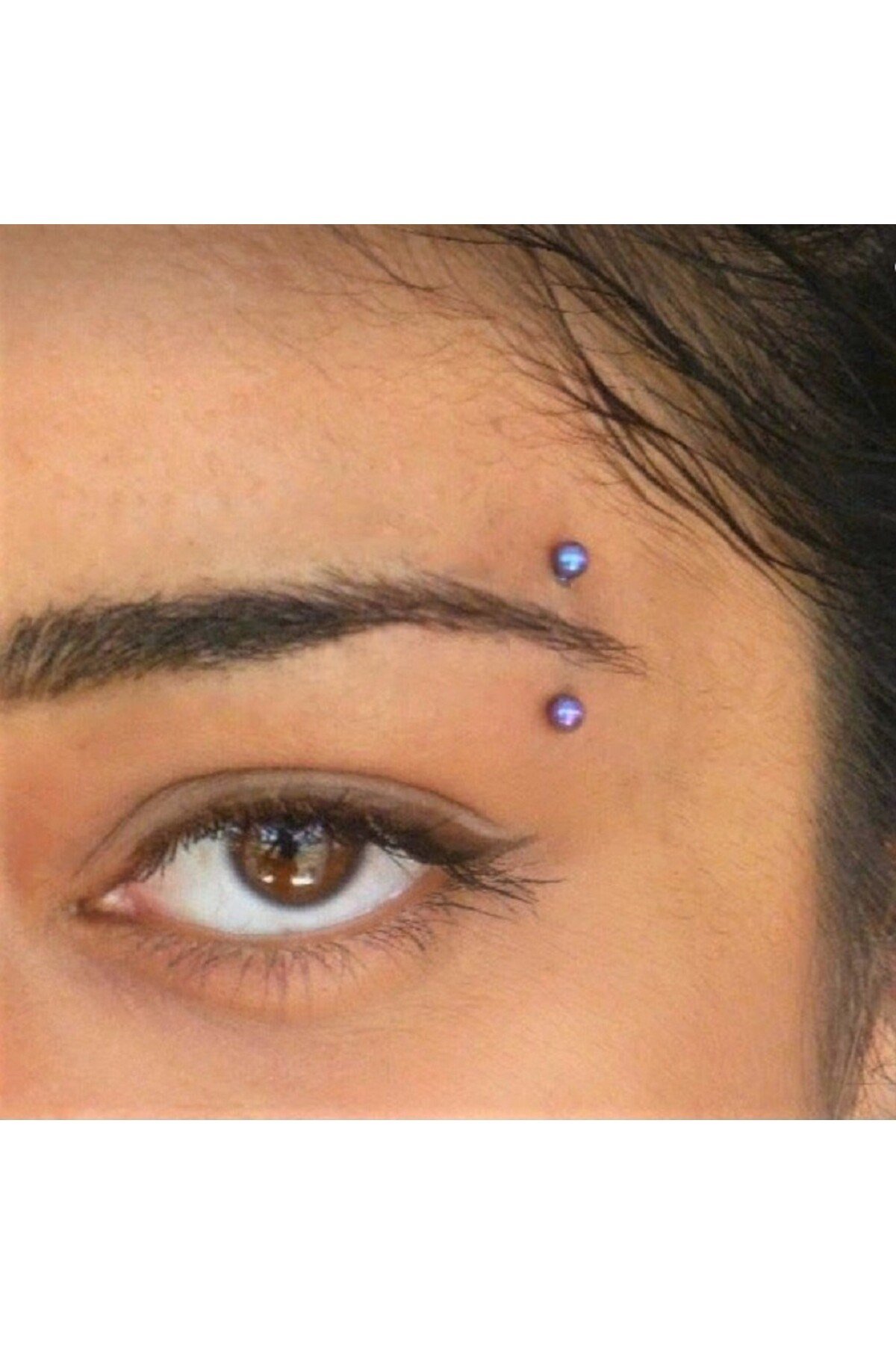 Cerrahi Çelik Hologram Renkli Renkli Kaş Piercingi 8 mm