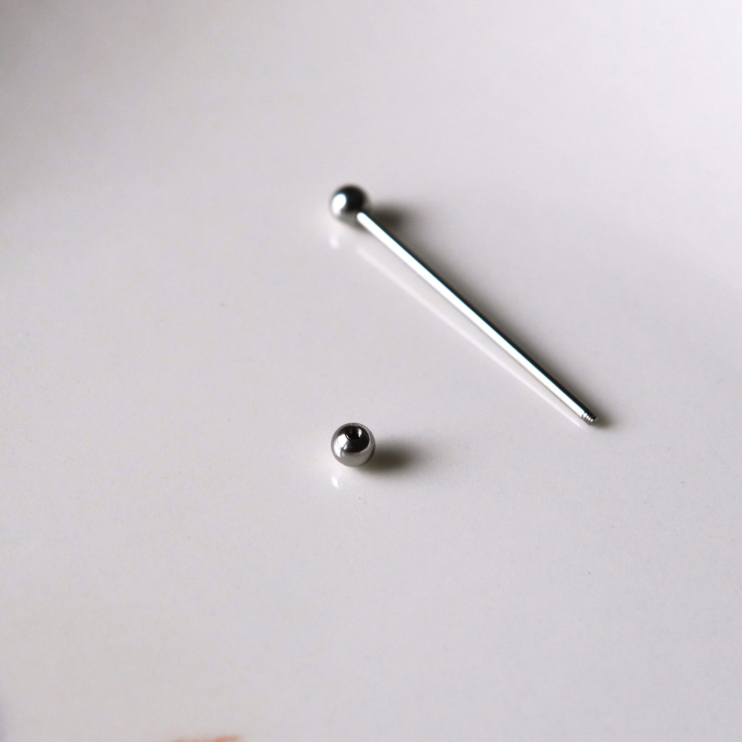 Cerrahi Çelik Industrial Piercing Köprü Piercing Silver Renk