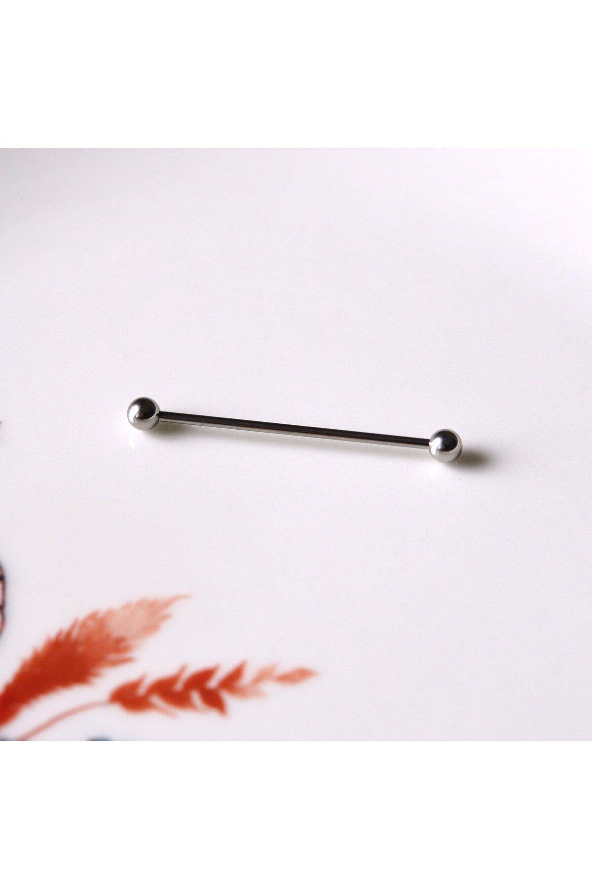 Cerrahi Çelik Industrial Piercing Köprü Piercing Silver Renk