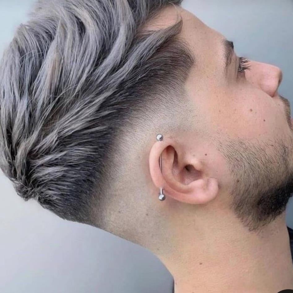 Cerrahi Çelik Industrial Piercing Köprü Piercing Silver Renk