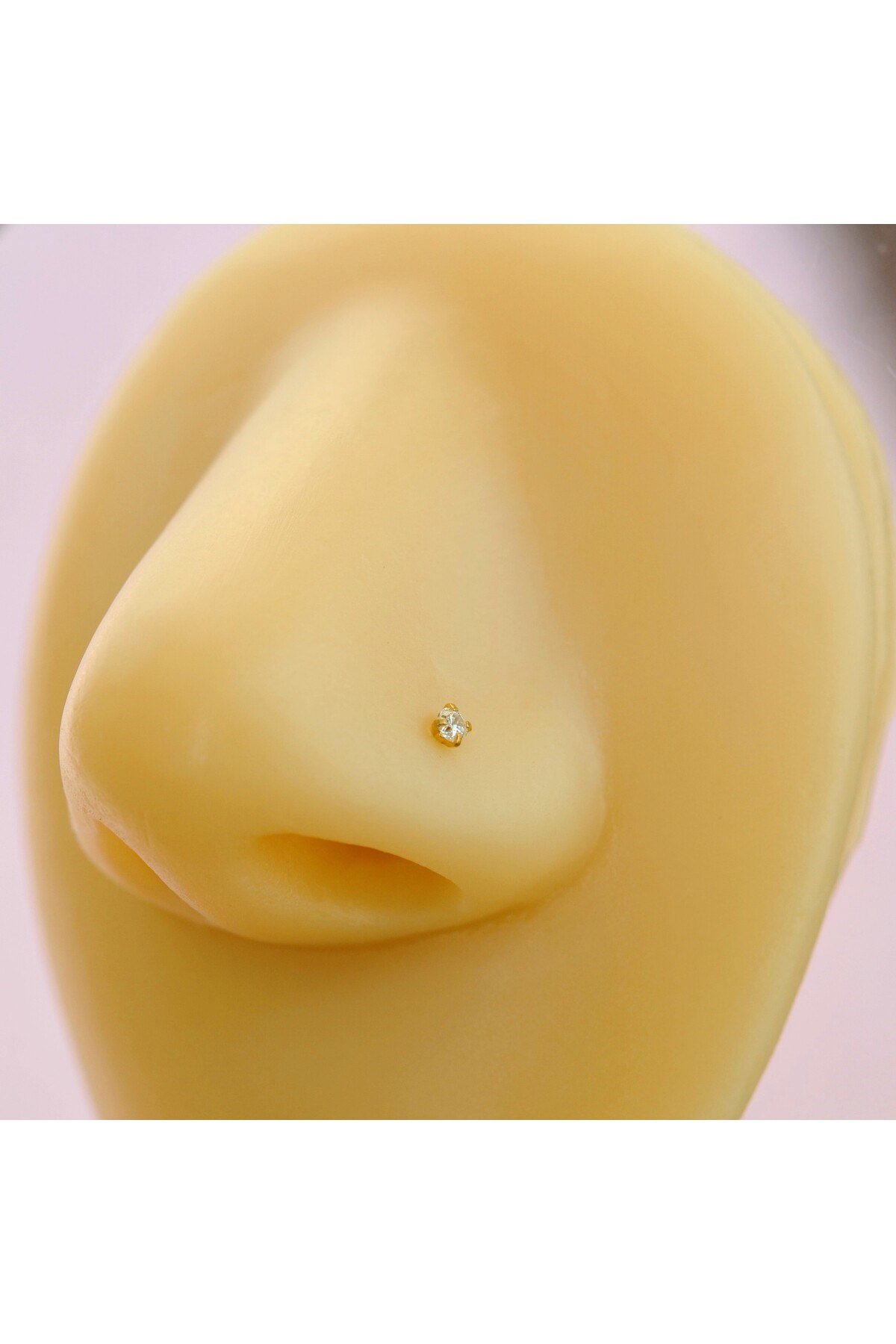 Cerrahi Çelik Minik Tektaş Burun Piercing Hızma 2 mm Taşlı