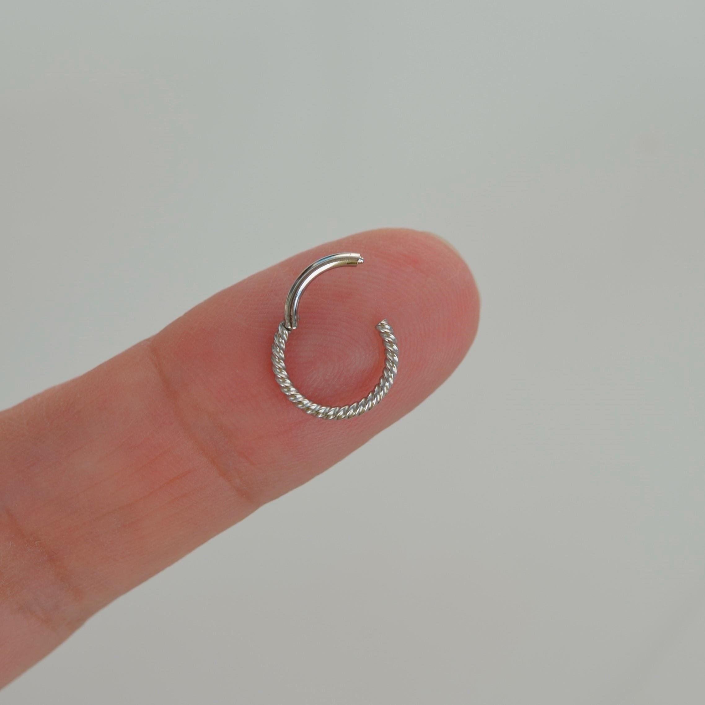 Cerrahi Çelik Silver Renk Burgu Tragus Helix Piercing Kıkırdak