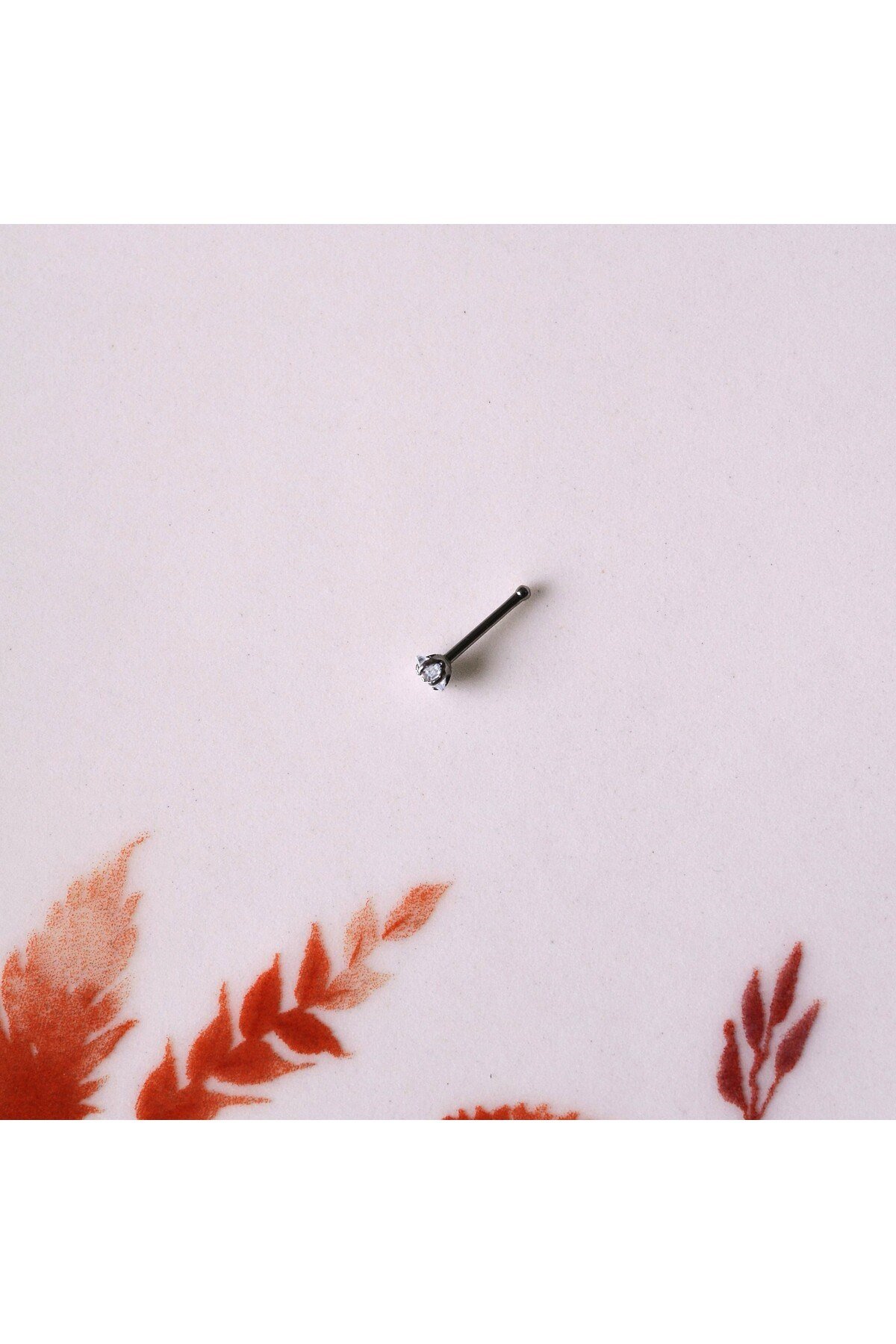 Cerrahi Çelik Silver Renk Çelik Yıldızlı Burun Piercing Yıldızlı Hızma