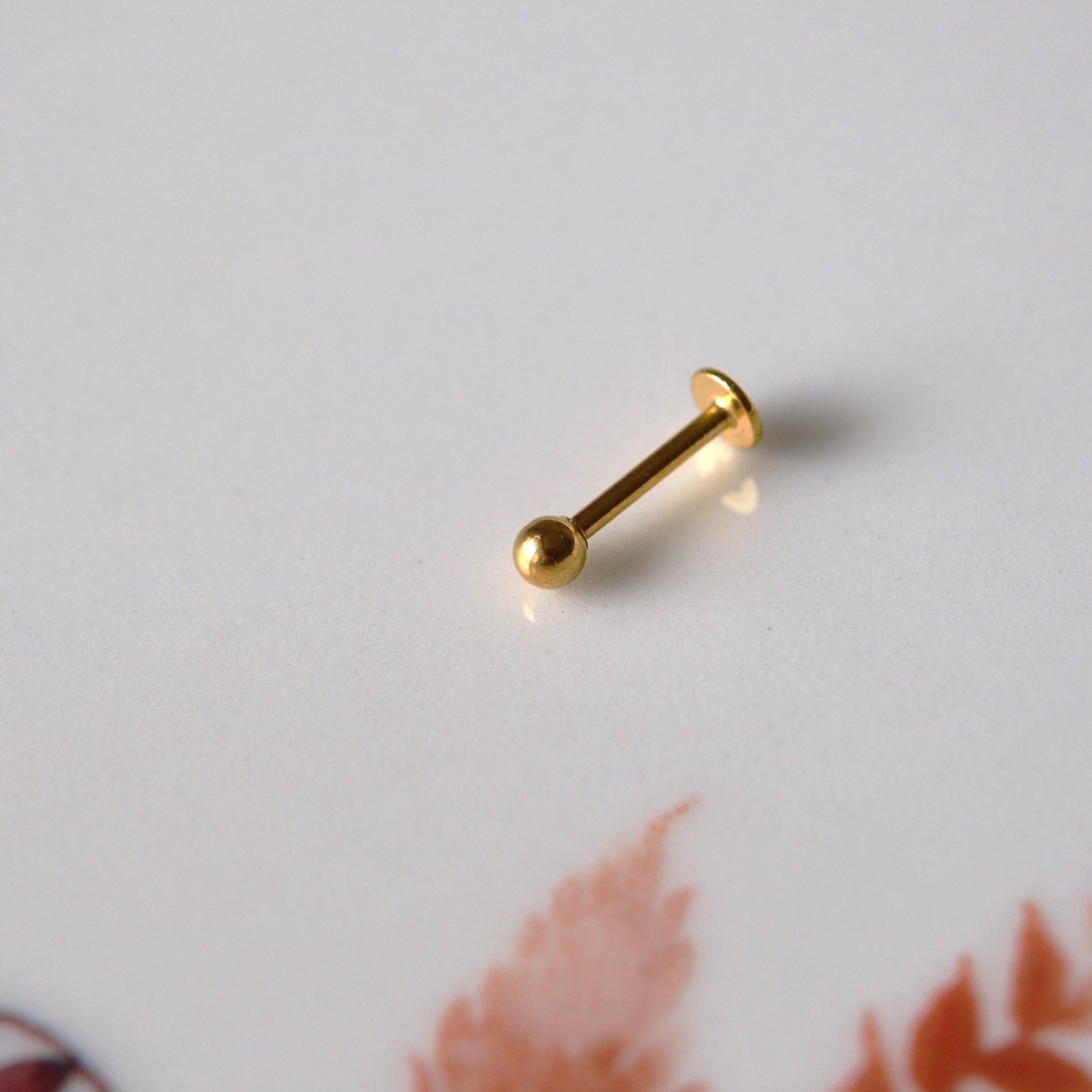 Cerrahi Çelik Top Piercing Tragus Helix Lob Conch Kııkırdak 8 mm Gold Renk