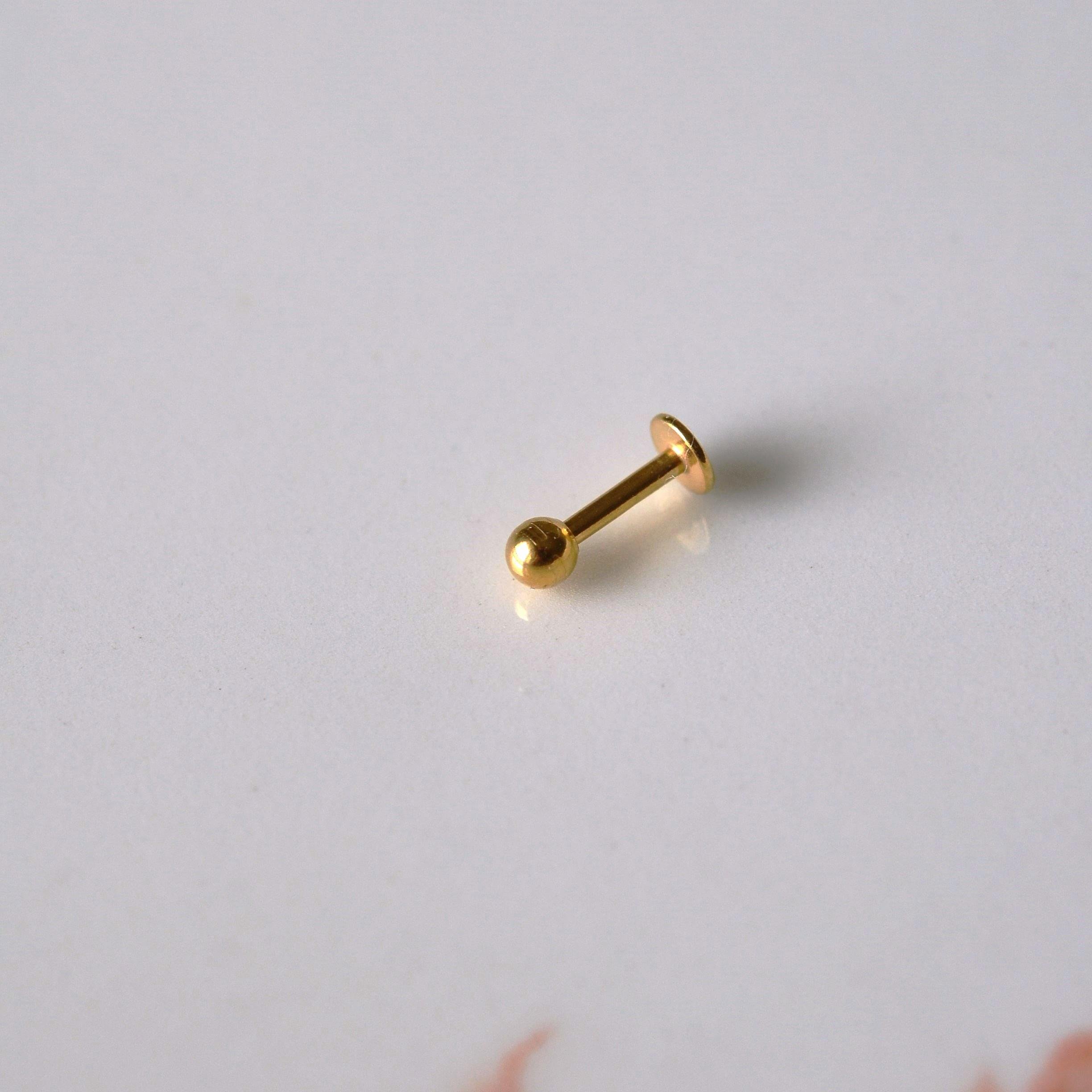 Cerrahi Çelik Top Piercing Tragus Helix Lob Conch Kııkırdak 6 mm Gold Renk