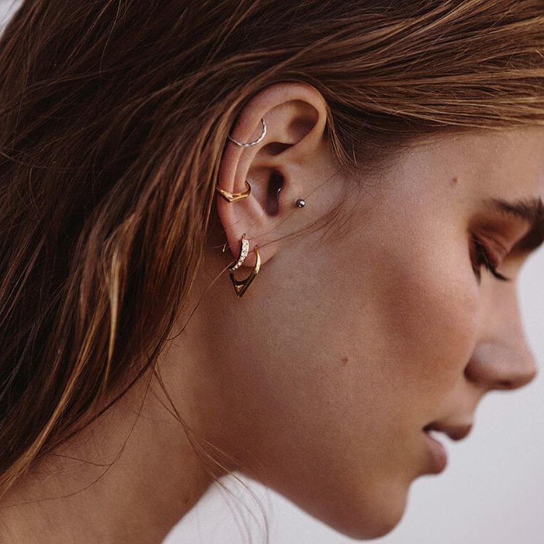 Cerrahi Çelik Top Piercing Tragus Helix Lob Conch Kııkırdak 8 mm Silver Renk