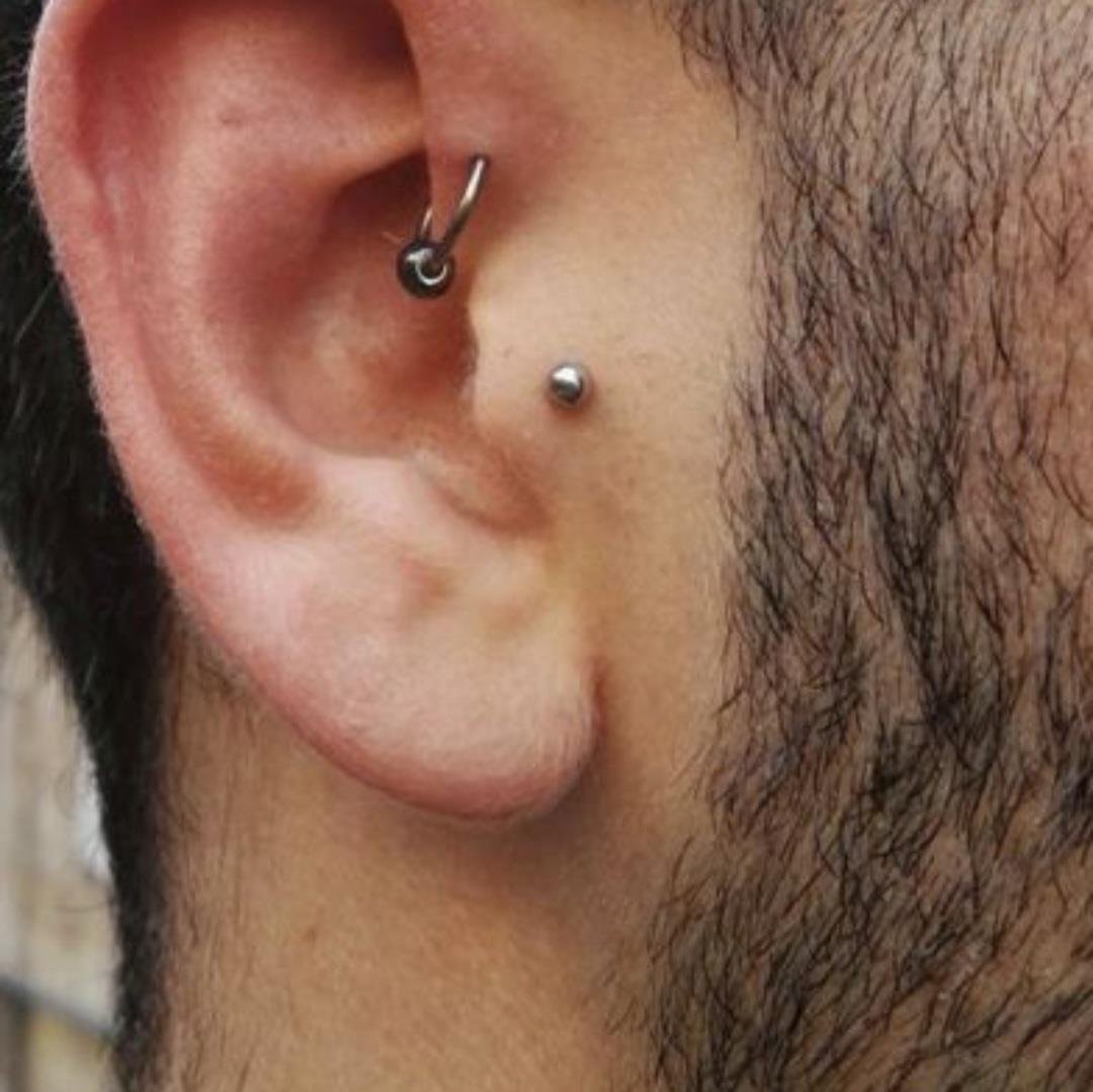 Cerrahi Çelik Top Piercing Tragus Helix Lob Conch Kııkırdak 8 mm Silver Renk