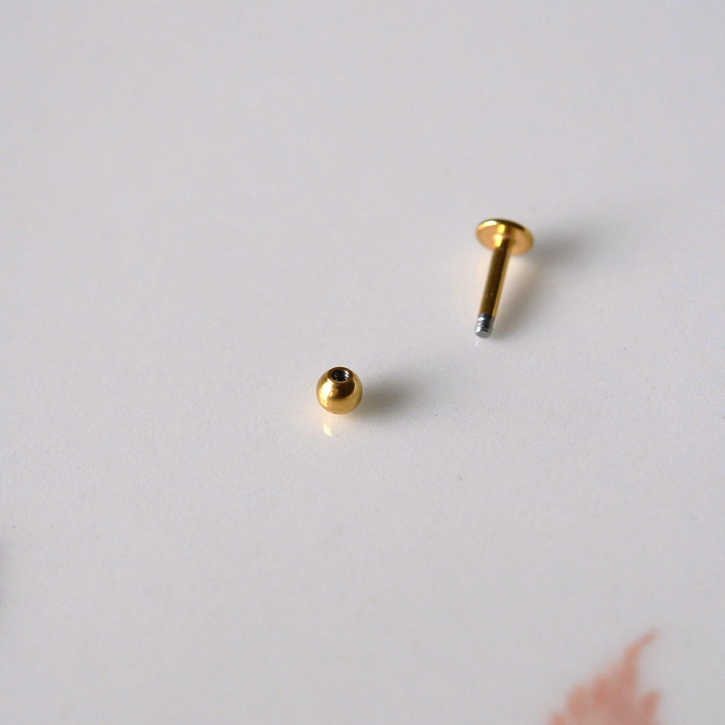 Cerrahi Çelik Top Piercing Tragus Helix Lob Conch Kııkırdak 6 mm Gold Renk