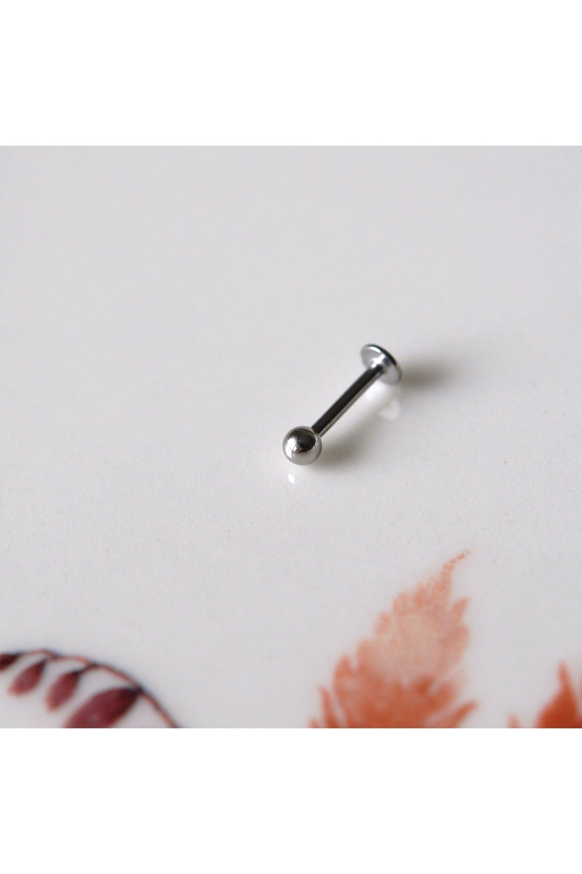 Cerrahi Çelik Top Piercing Tragus Helix Lob Conch Kııkırdak 8 Mm Silver Renk