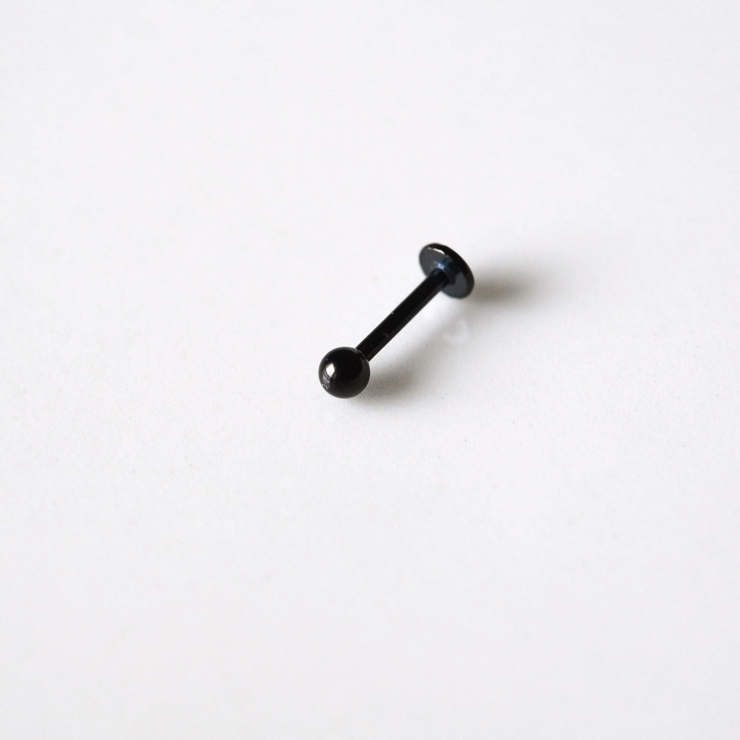 Cerrahi Çelik Top Piercing Tragus Helix Lob Conch Kııkırdak 8 mm Siyah Renk