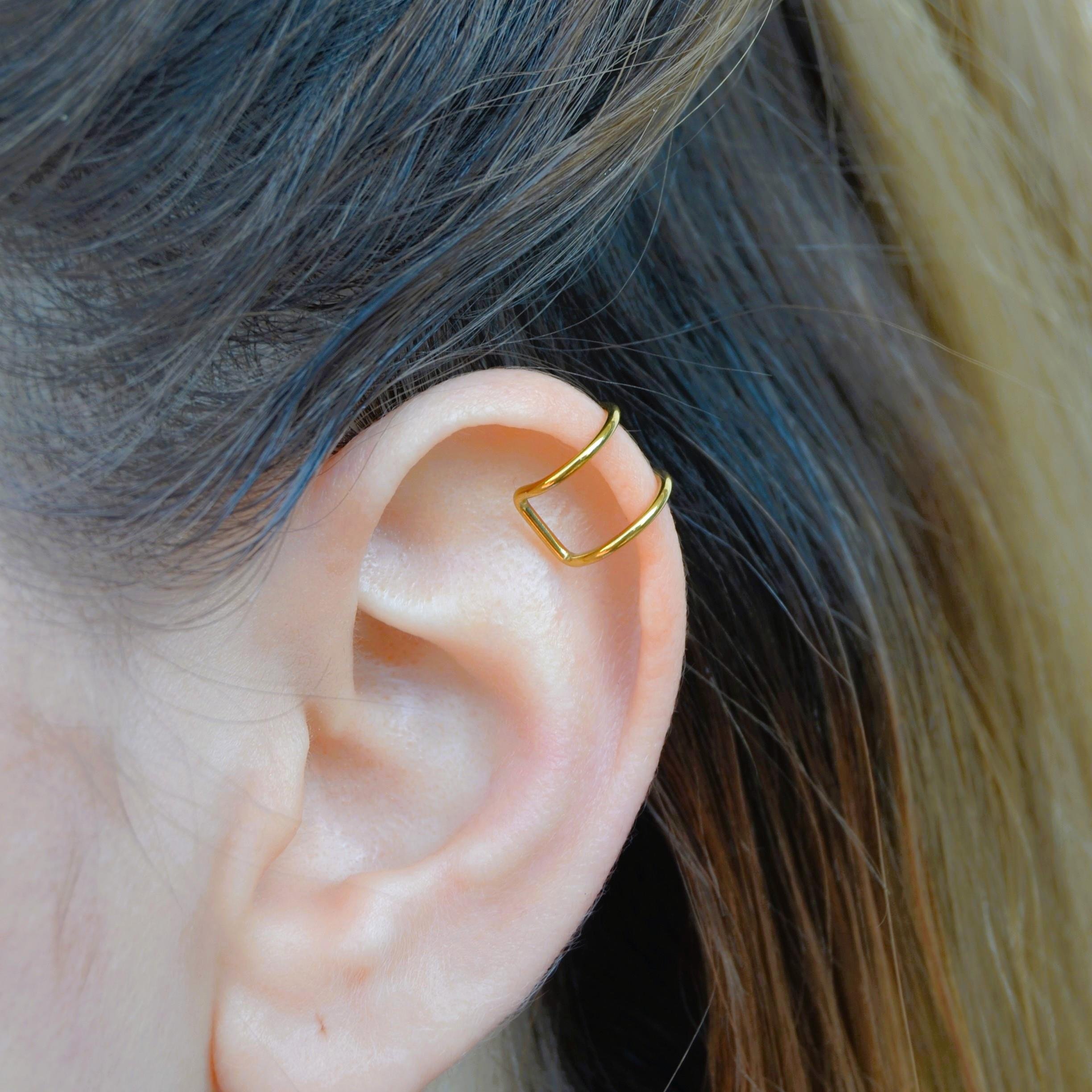 Deliksiz Çelik Piercing Kulak, Dudak ve Burun İçin 316 L Çelik Düz Geçirmeli Deliksiz Unisex