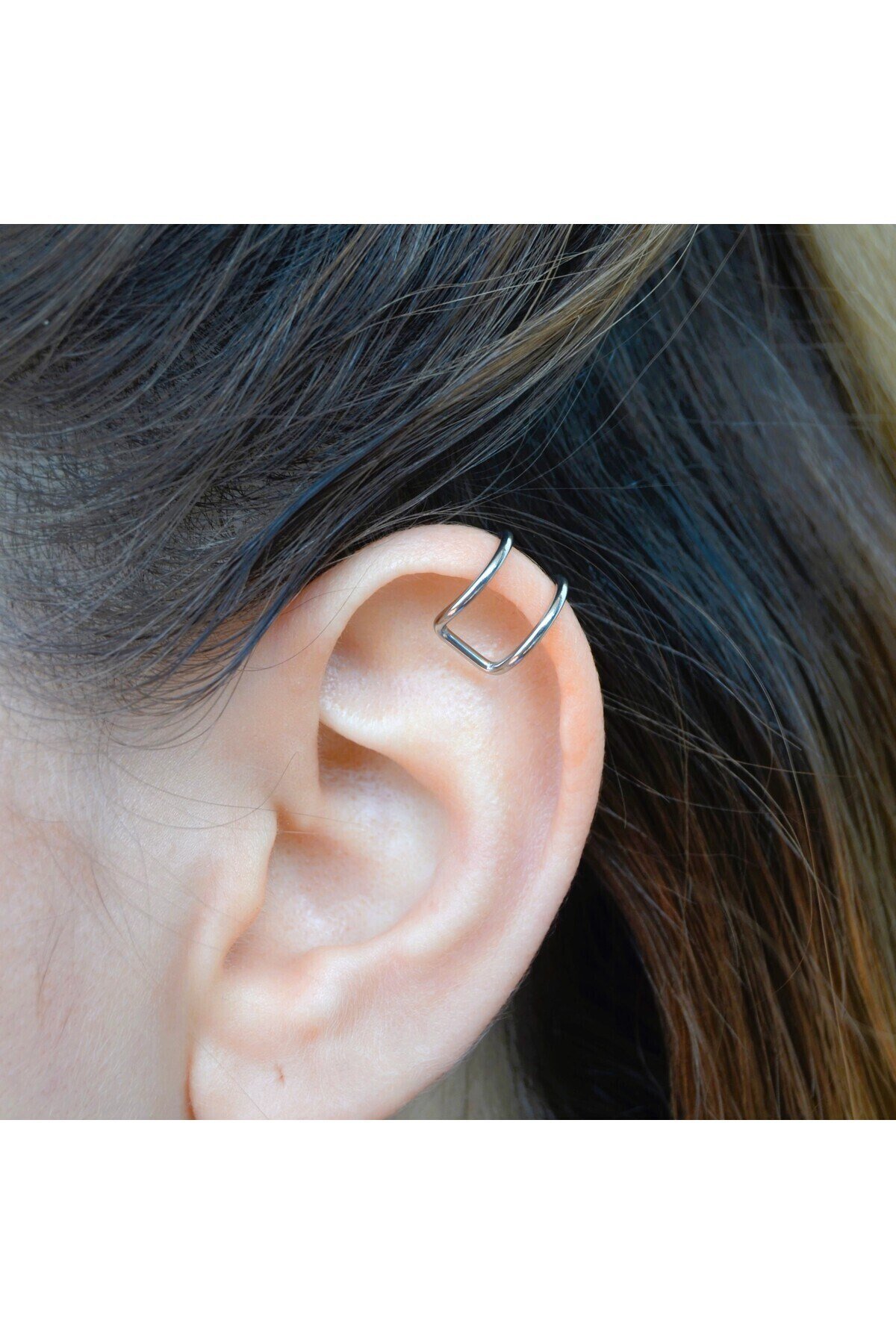 Deliksiz Çelik Piercing Kulak, Dudak ve Burun İçin 316 L Çelik Düz Geçirmeli Deliksiz Unisex