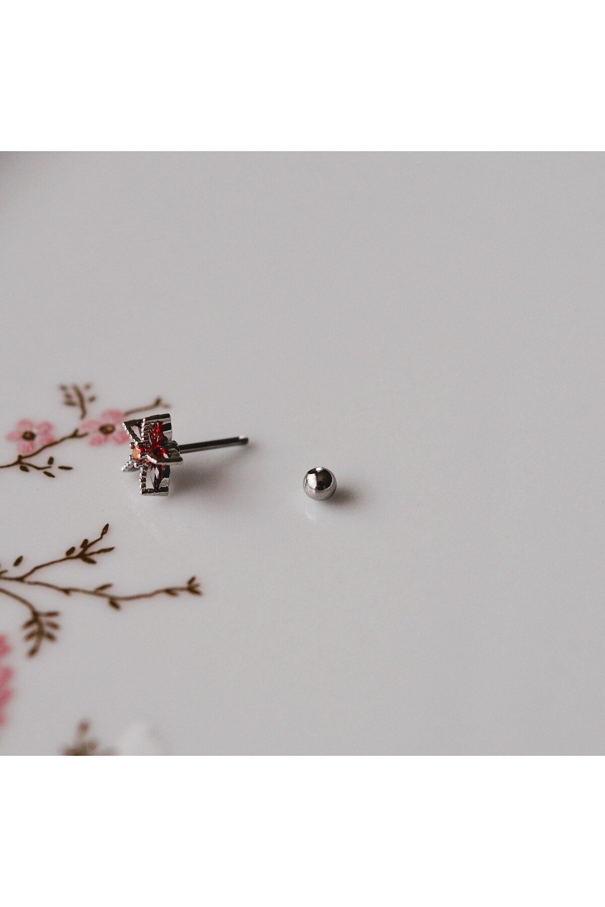Deniz Yıldızı Helix Piercing Kıkırdak Cerrahi Çelik Gümüş Renk