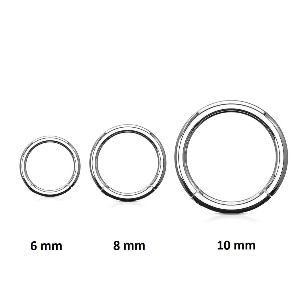 Düz Silver Renk Halka Cerrahi Çelik Piercing Takımı 3'lü Set