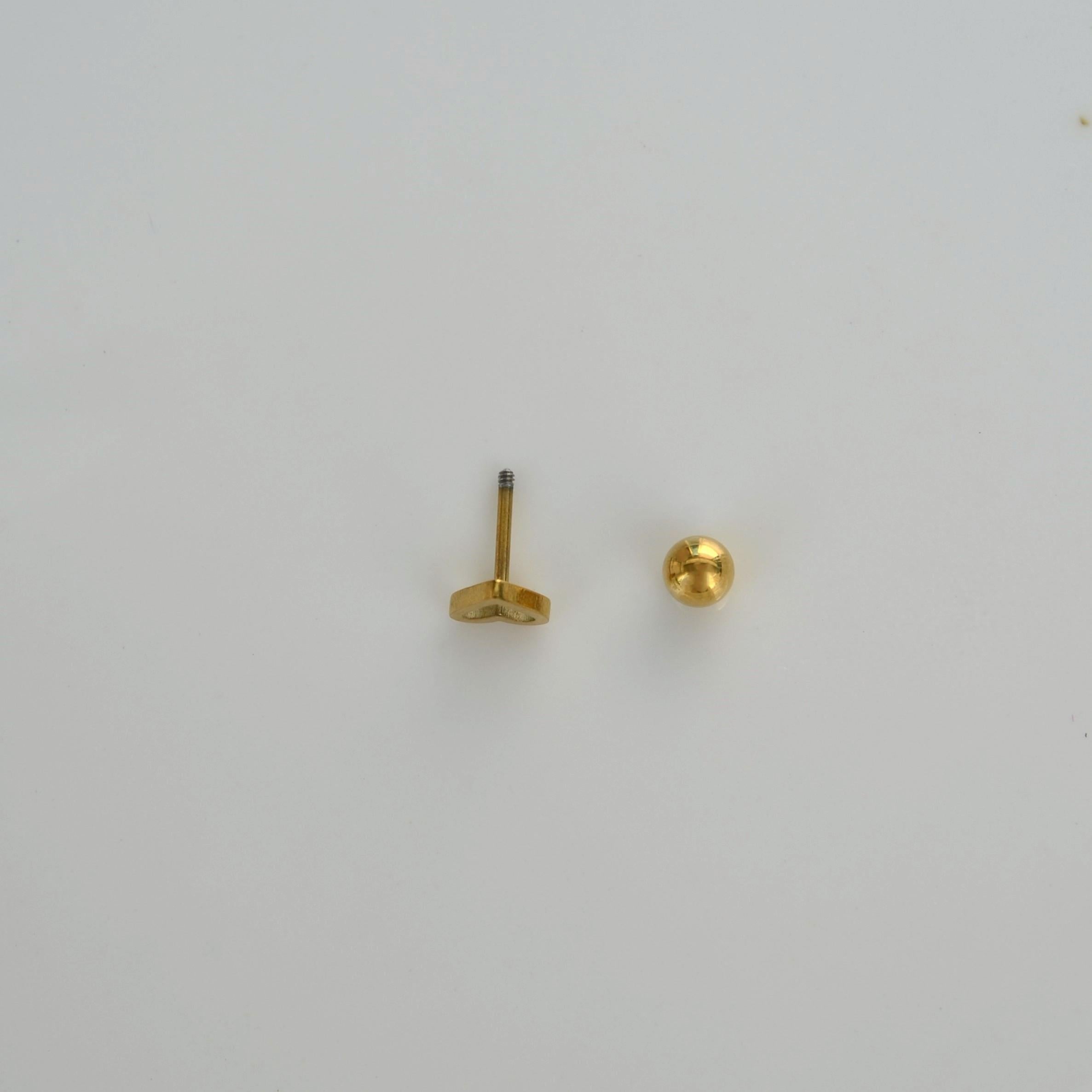 Gold Çelik Kalp Model Helix Piercing